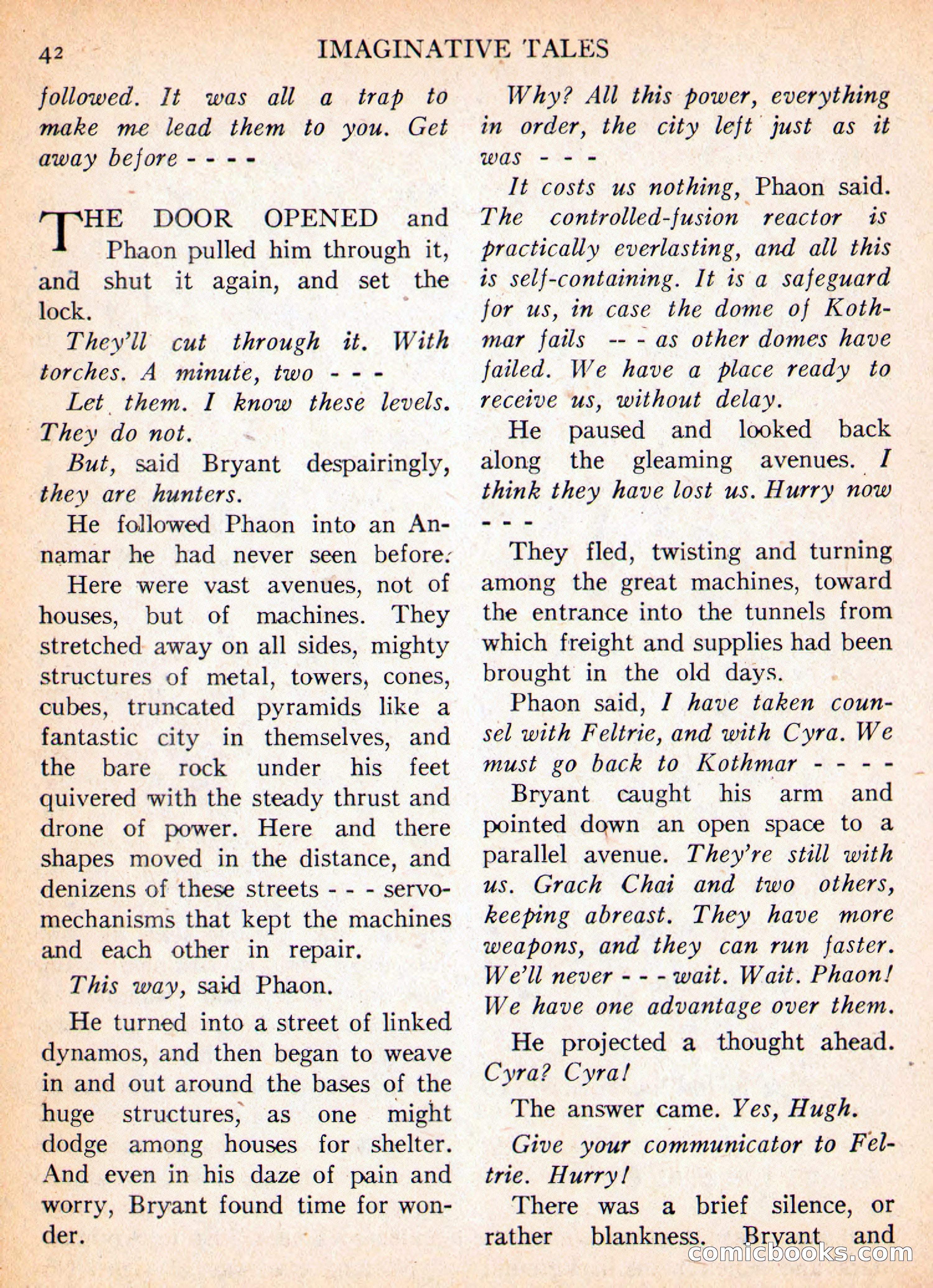 Imaginative Tales, November 1956 — page 42 of 132
