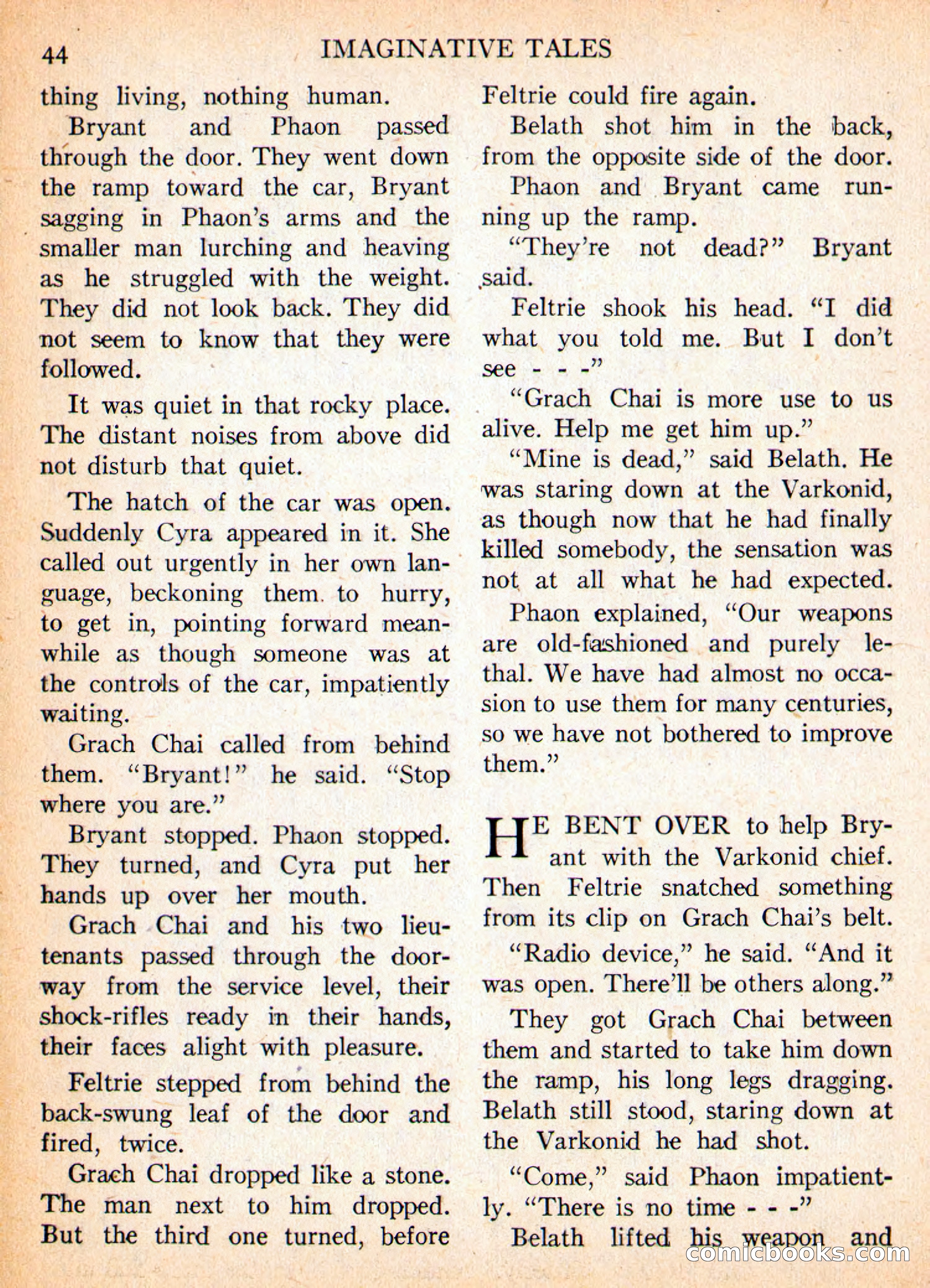 Imaginative Tales, November 1956 — page 44 of 132