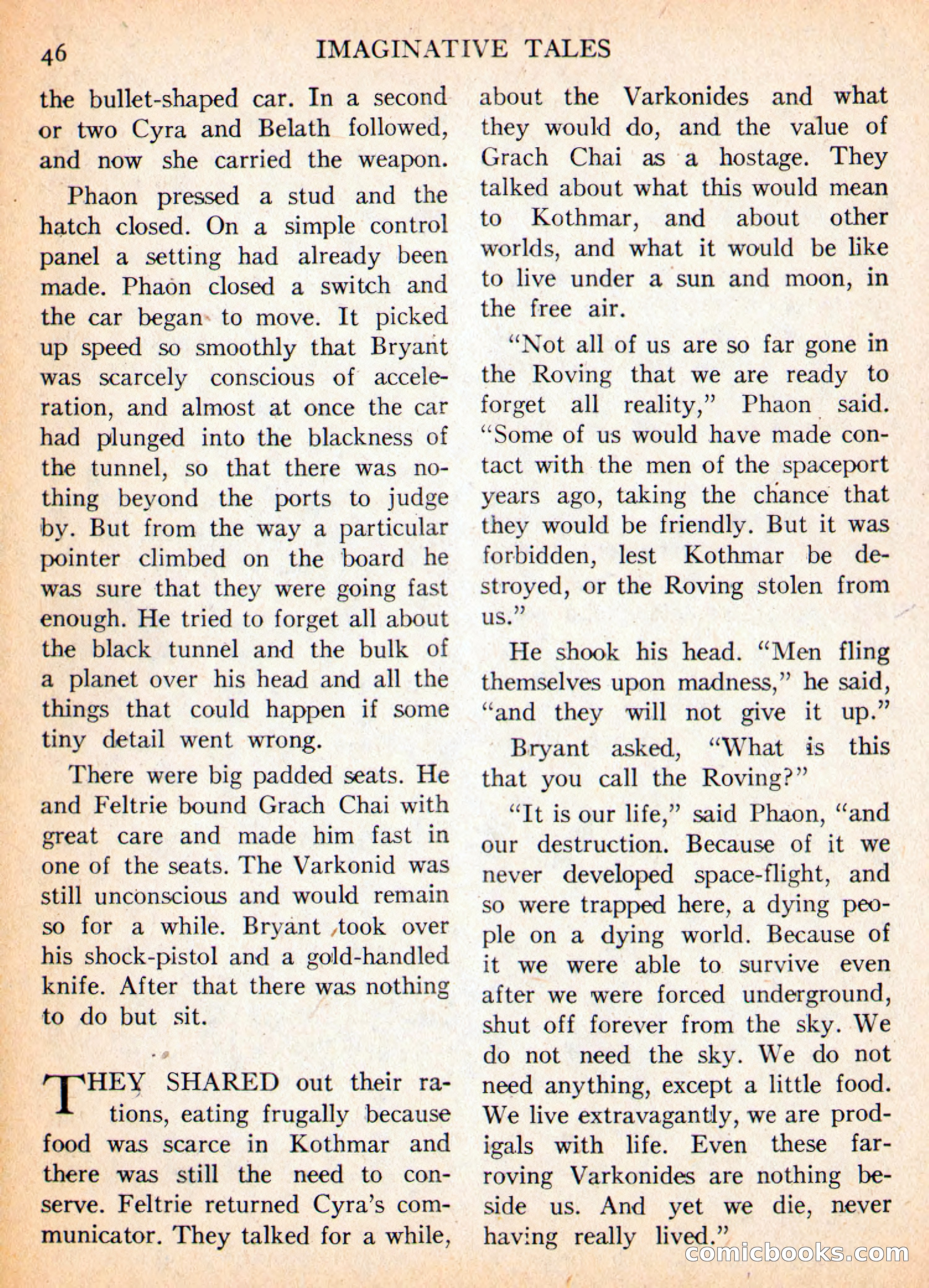 Imaginative Tales, November 1956 — page 46 of 132