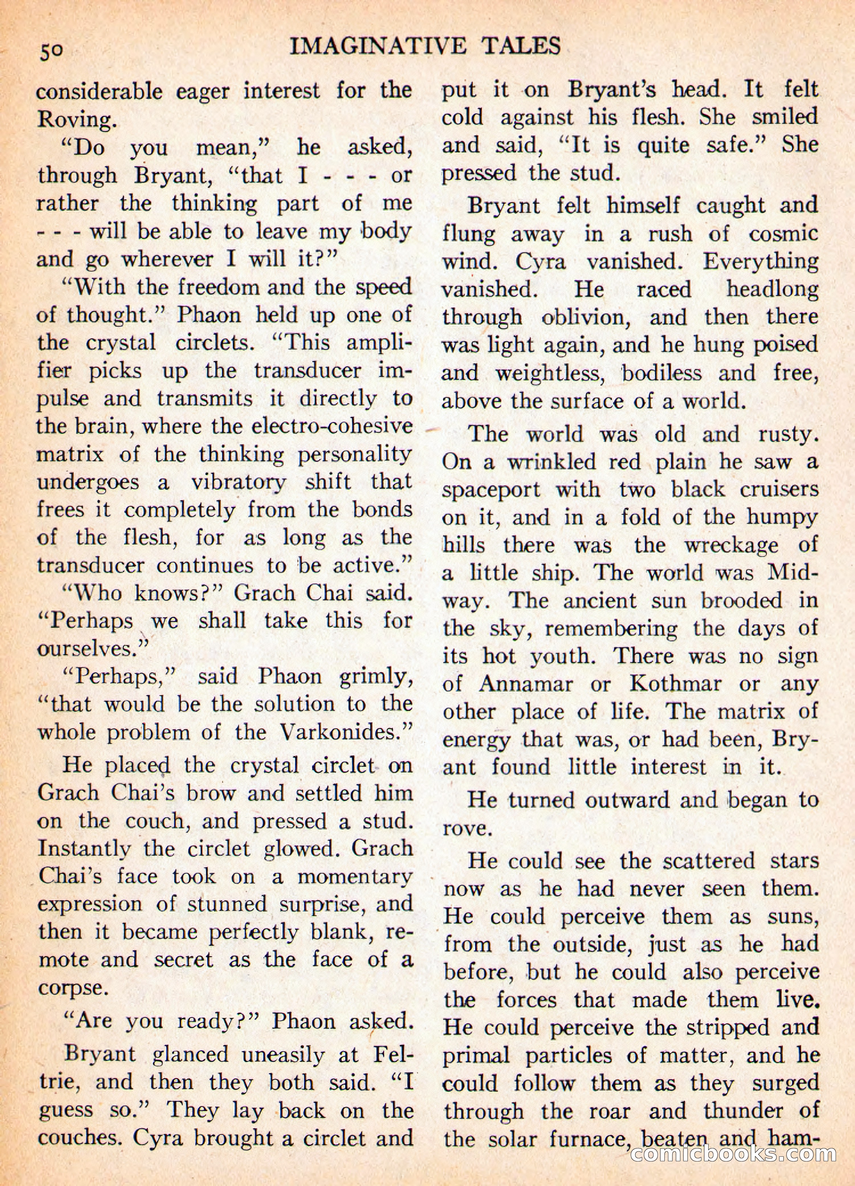 Imaginative Tales, November 1956 — page 50 of 132