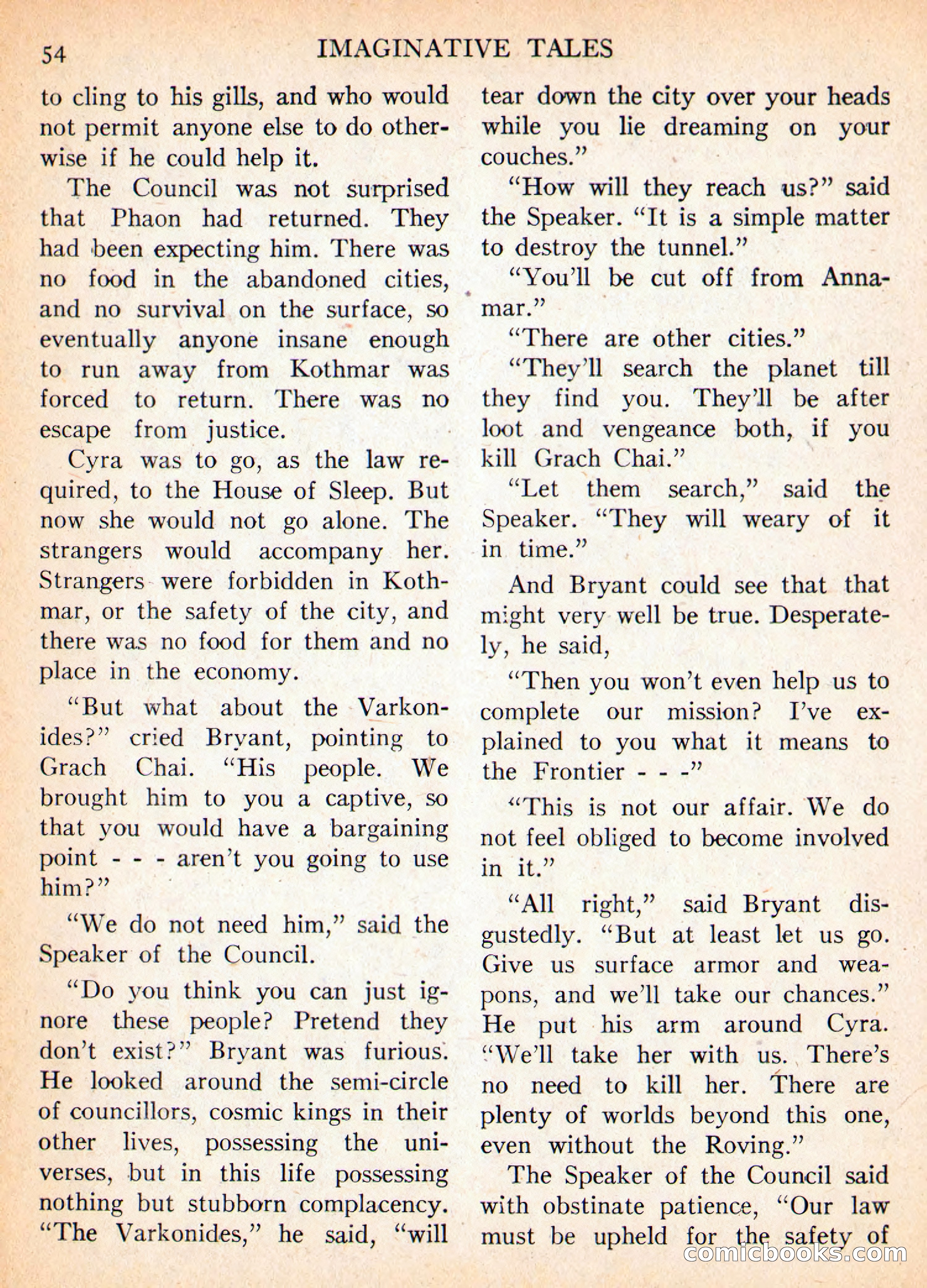 Imaginative Tales, November 1956 — page 54 of 132
