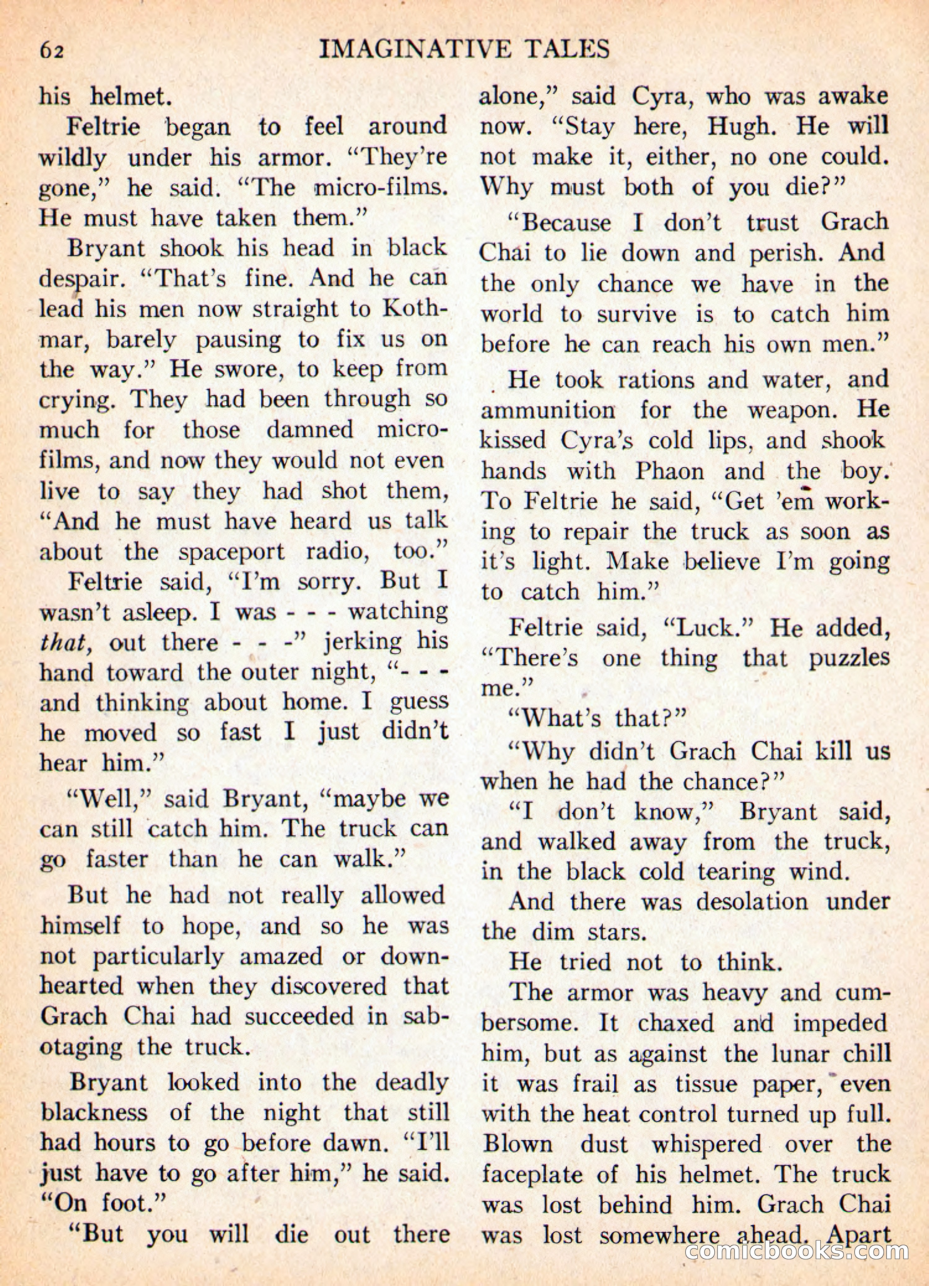 Imaginative Tales, November 1956 — page 62 of 132
