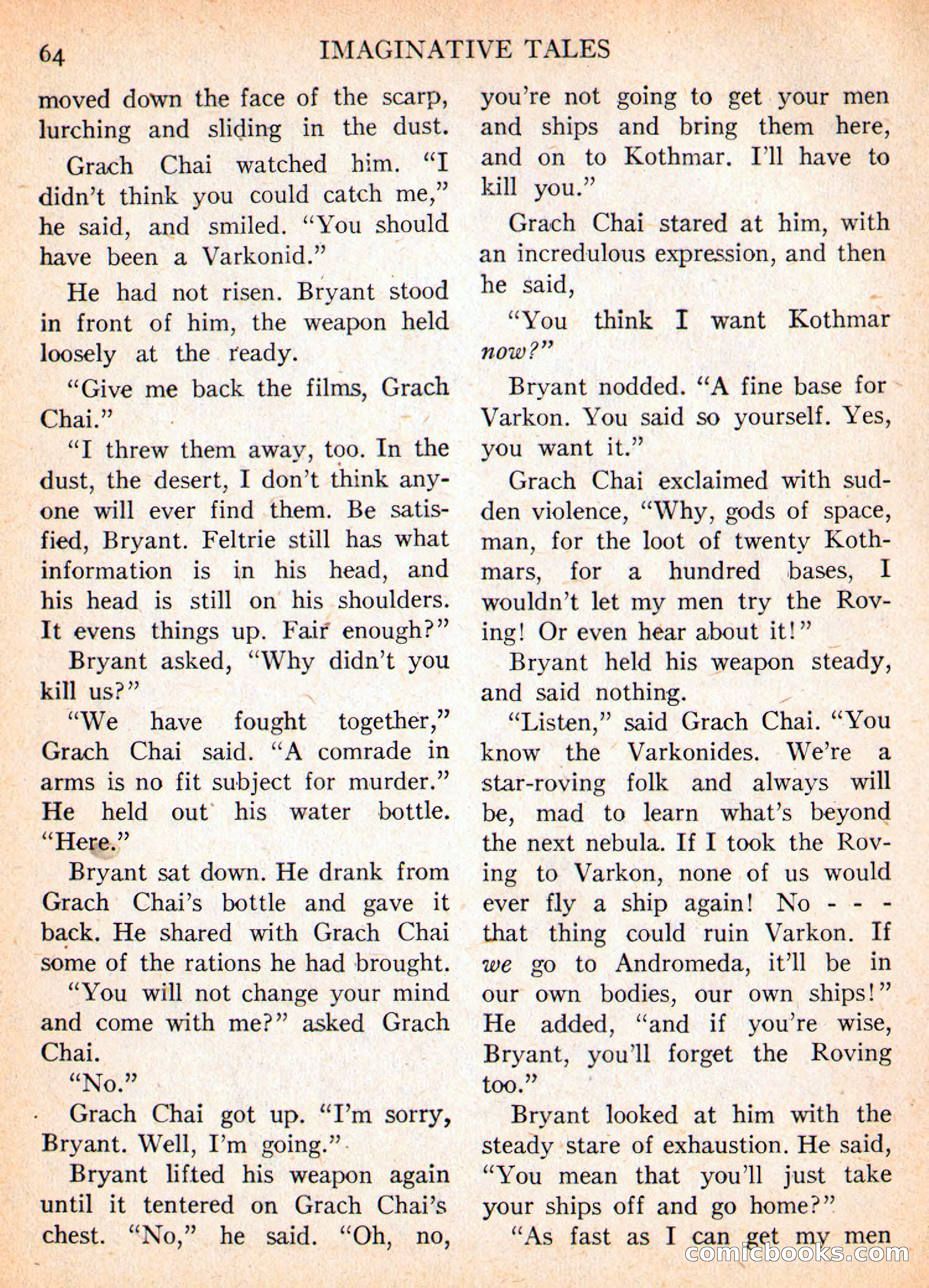 Imaginative Tales, November 1956 — page 64 of 132
