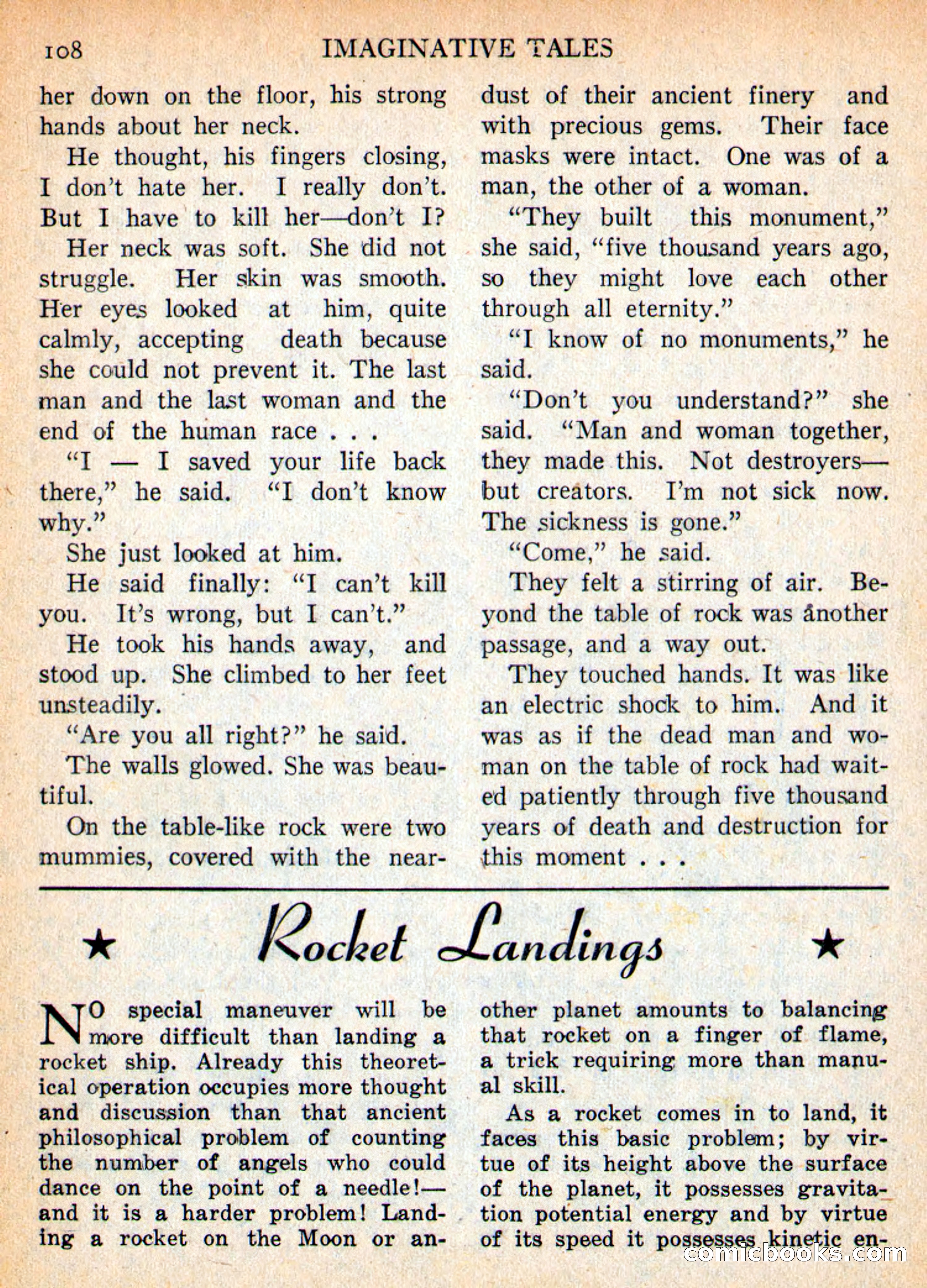 Imaginative Tales, November 1956 — page 108 of 132