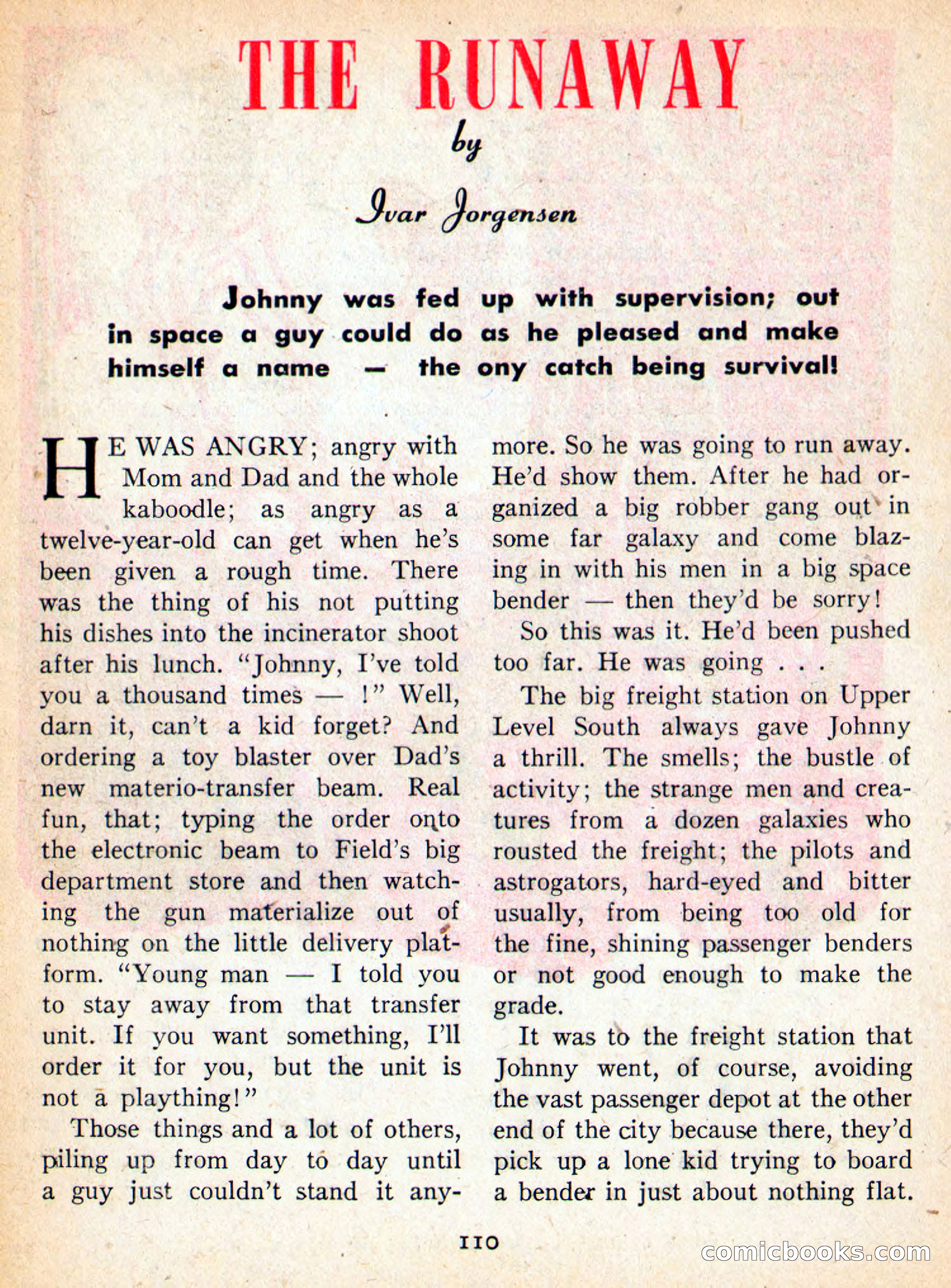 Imaginative Tales, November 1956 — page 110 of 132