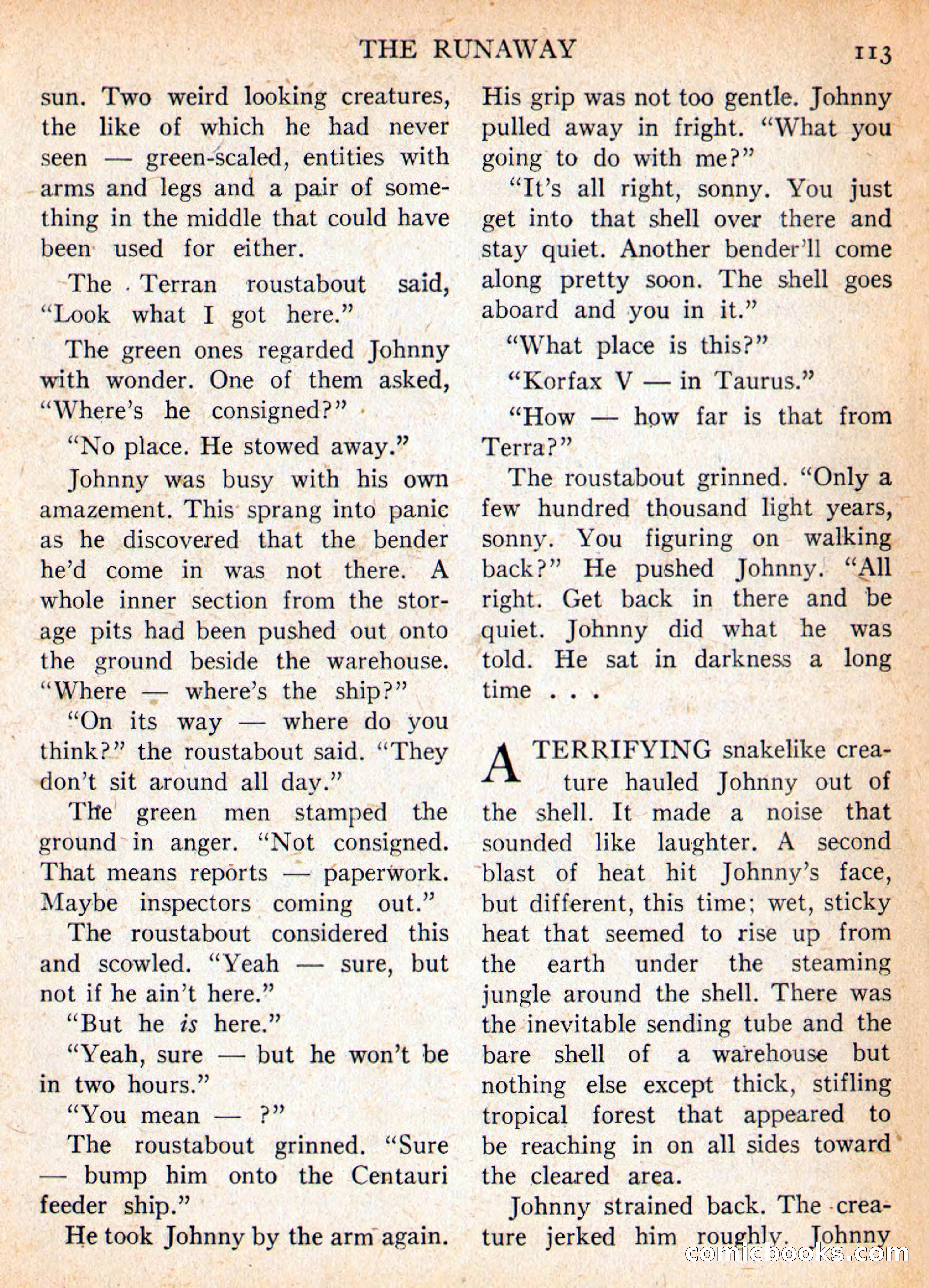 Imaginative Tales, November 1956 — page 113 of 132