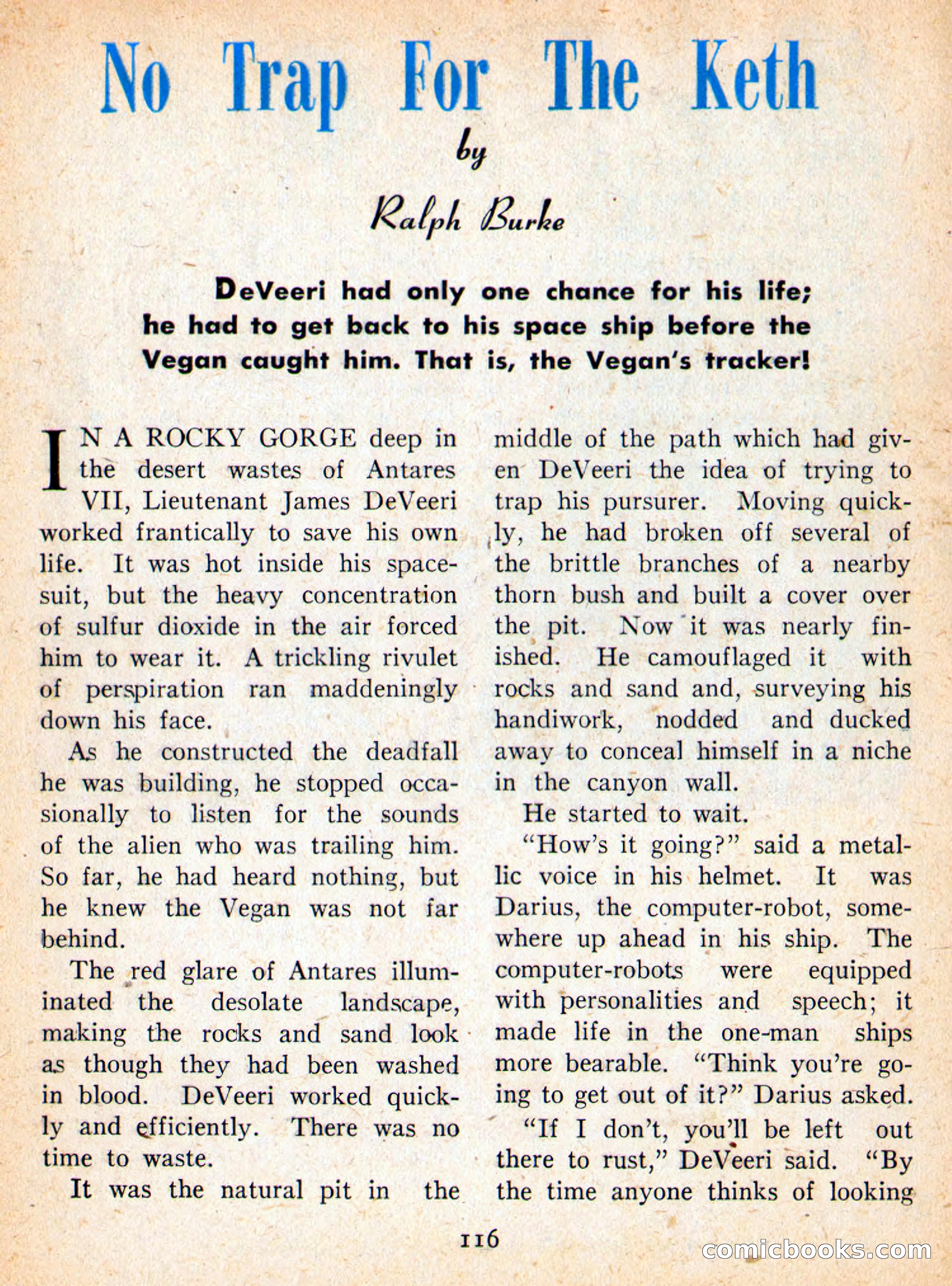 Imaginative Tales, November 1956 — page 116 of 132