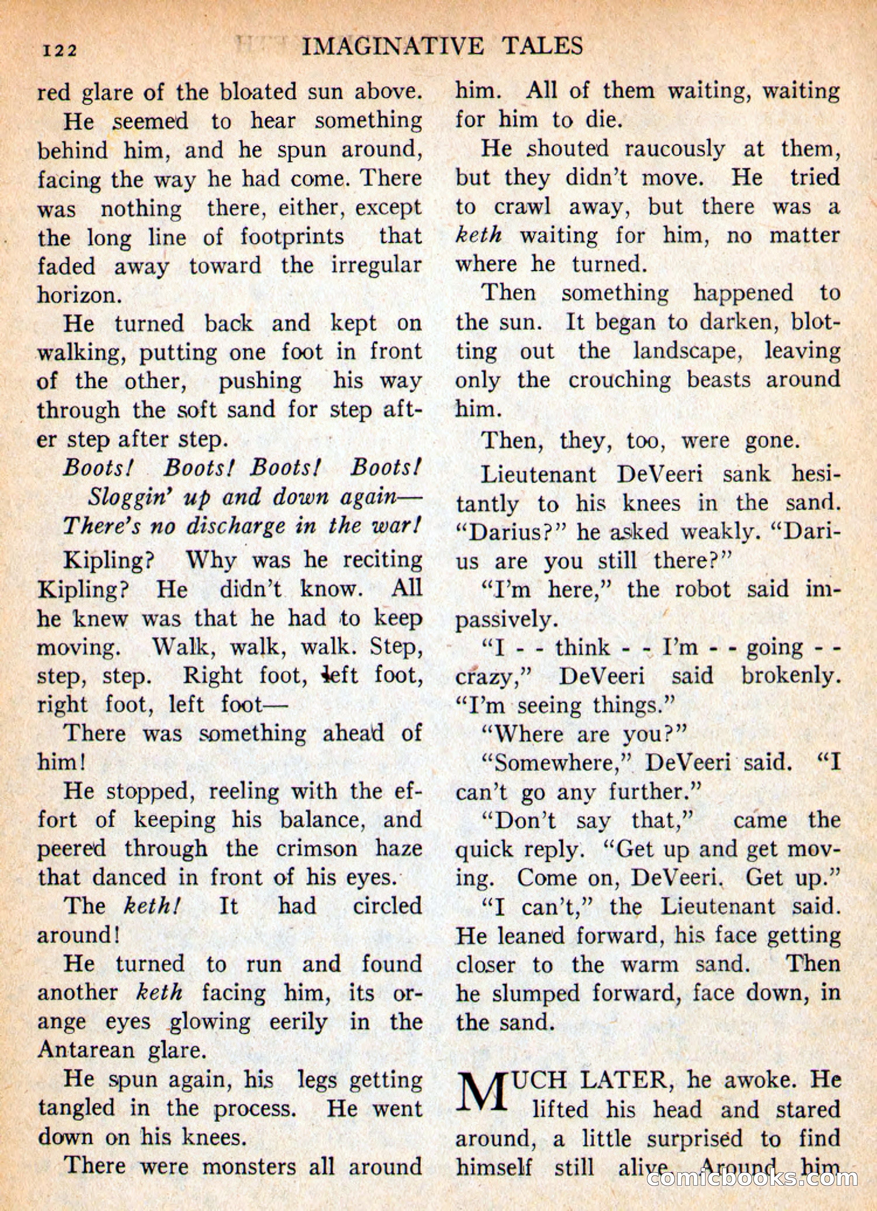 Imaginative Tales, November 1956 — page 122 of 132