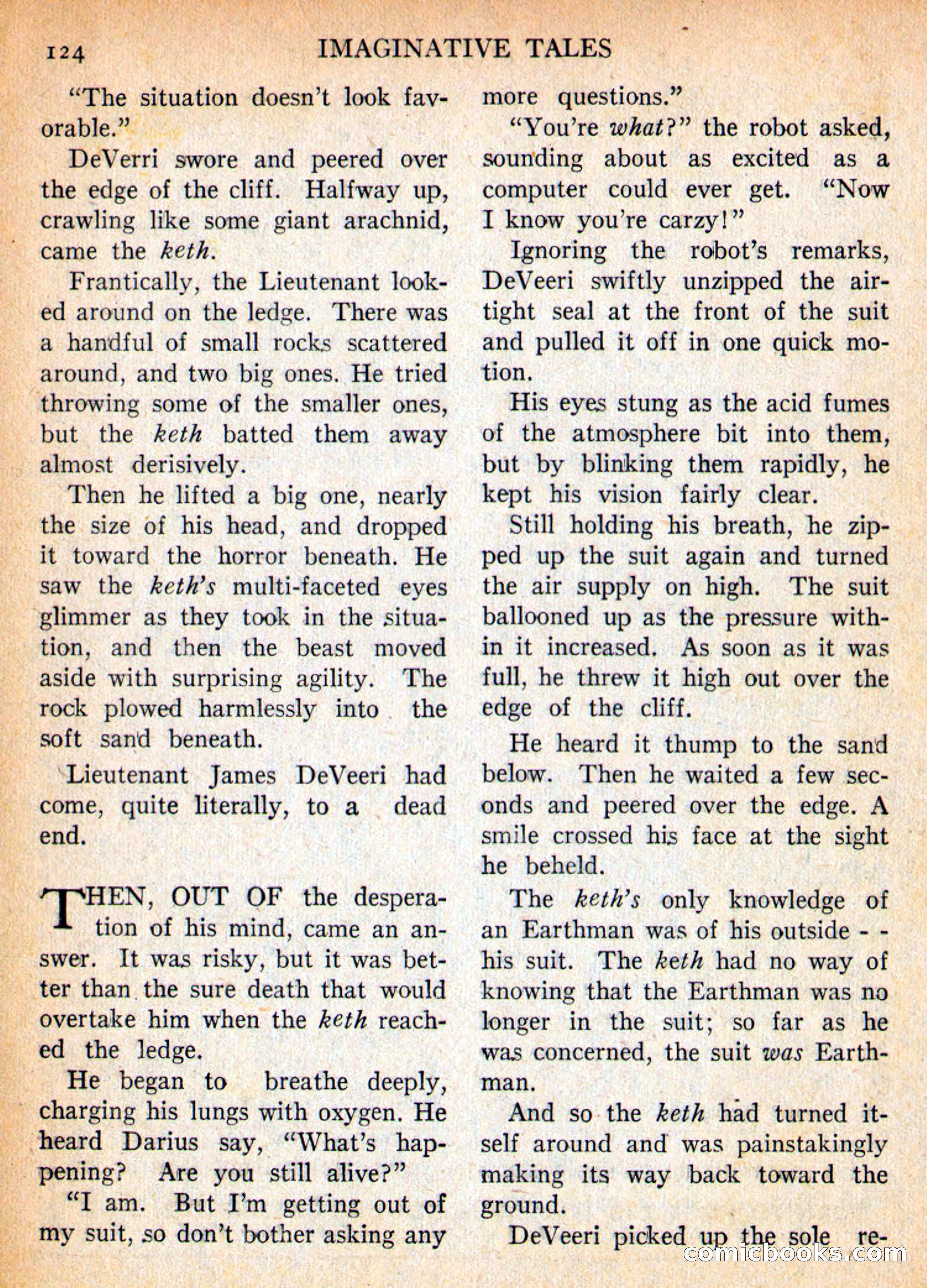 Imaginative Tales, November 1956 — page 124 of 132