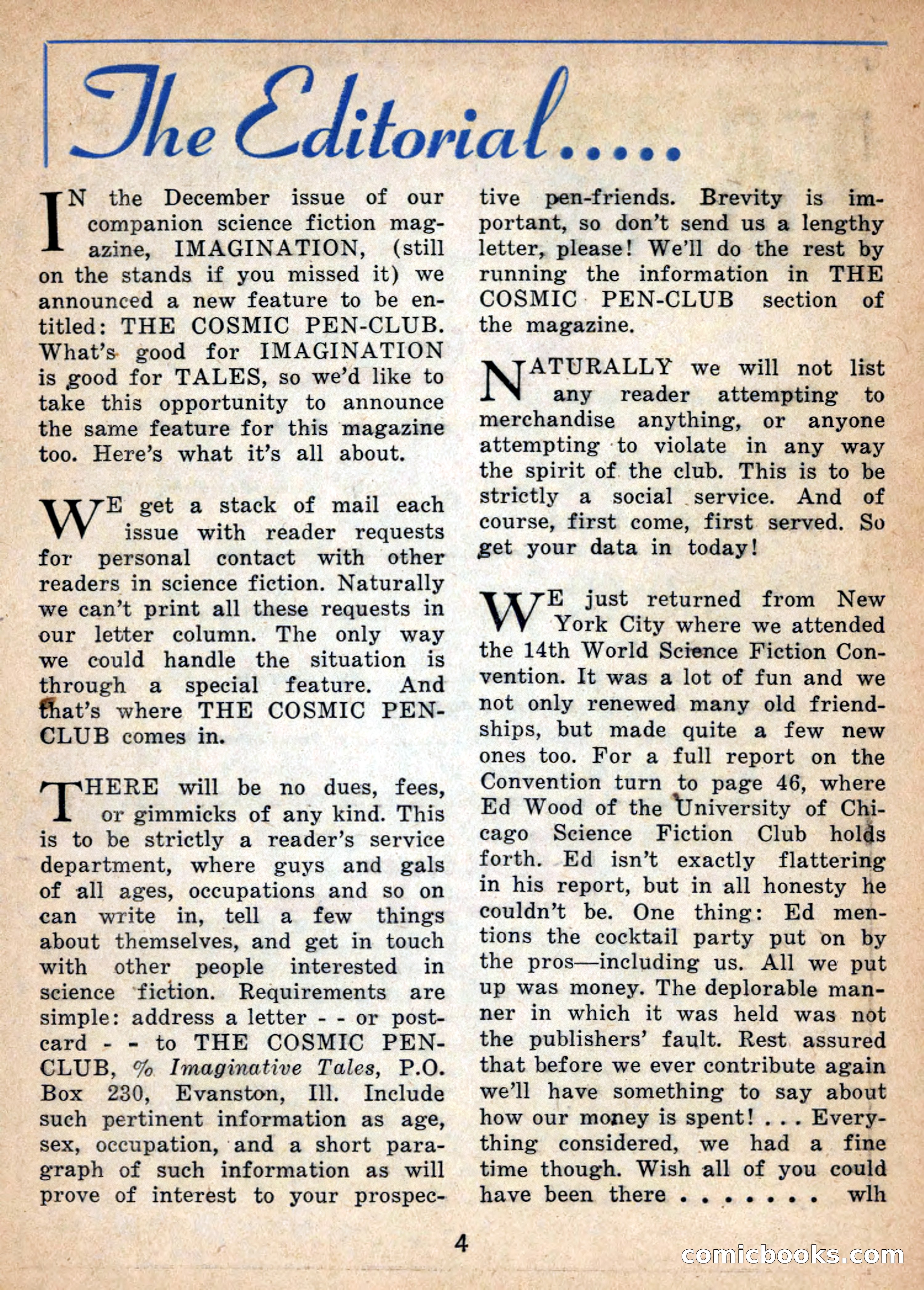 Imaginative Tales, January 1957 — page 4 of 132