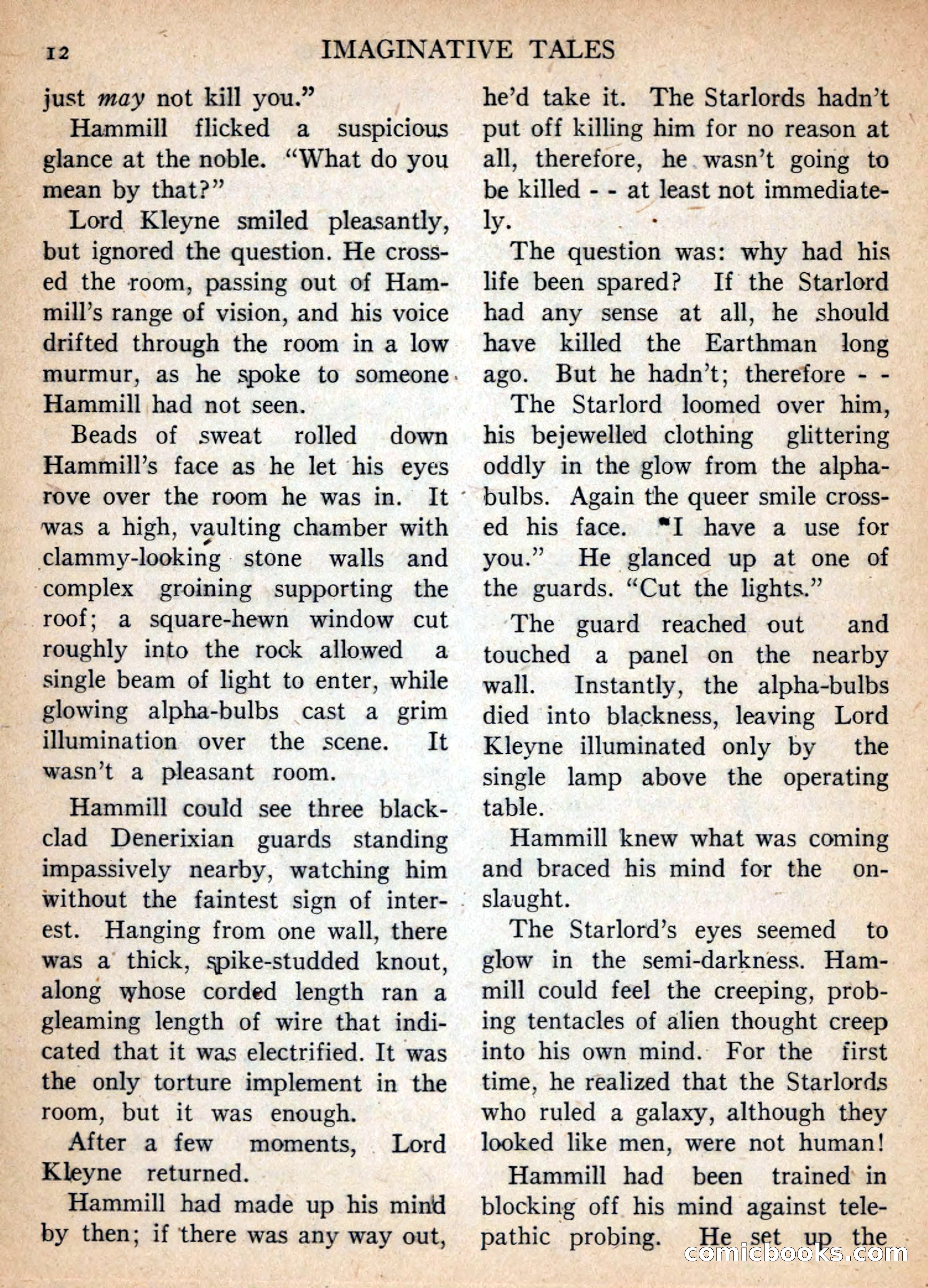 Imaginative Tales, January 1957 — page 12 of 132