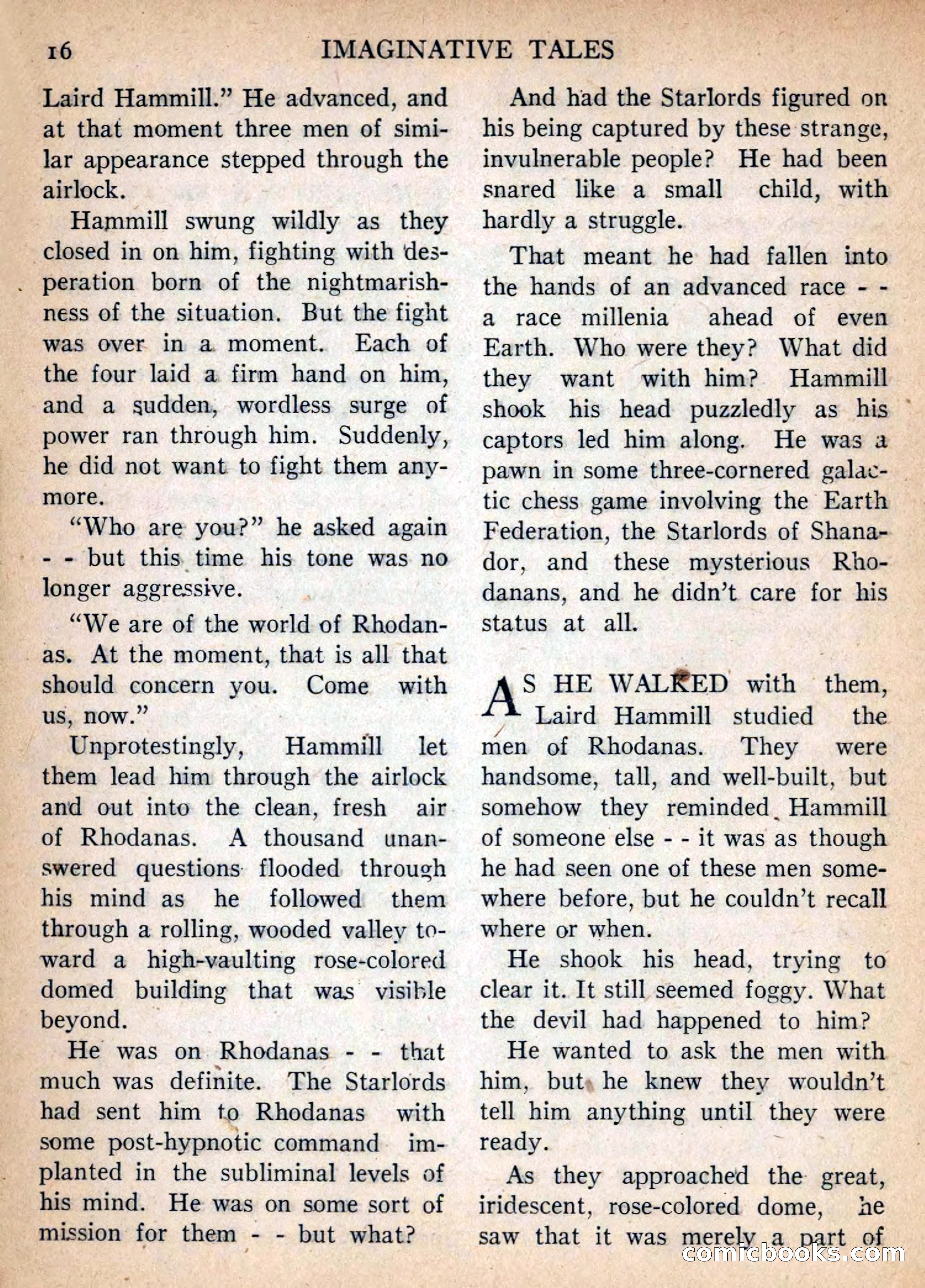 Imaginative Tales, January 1957 — page 16 of 132