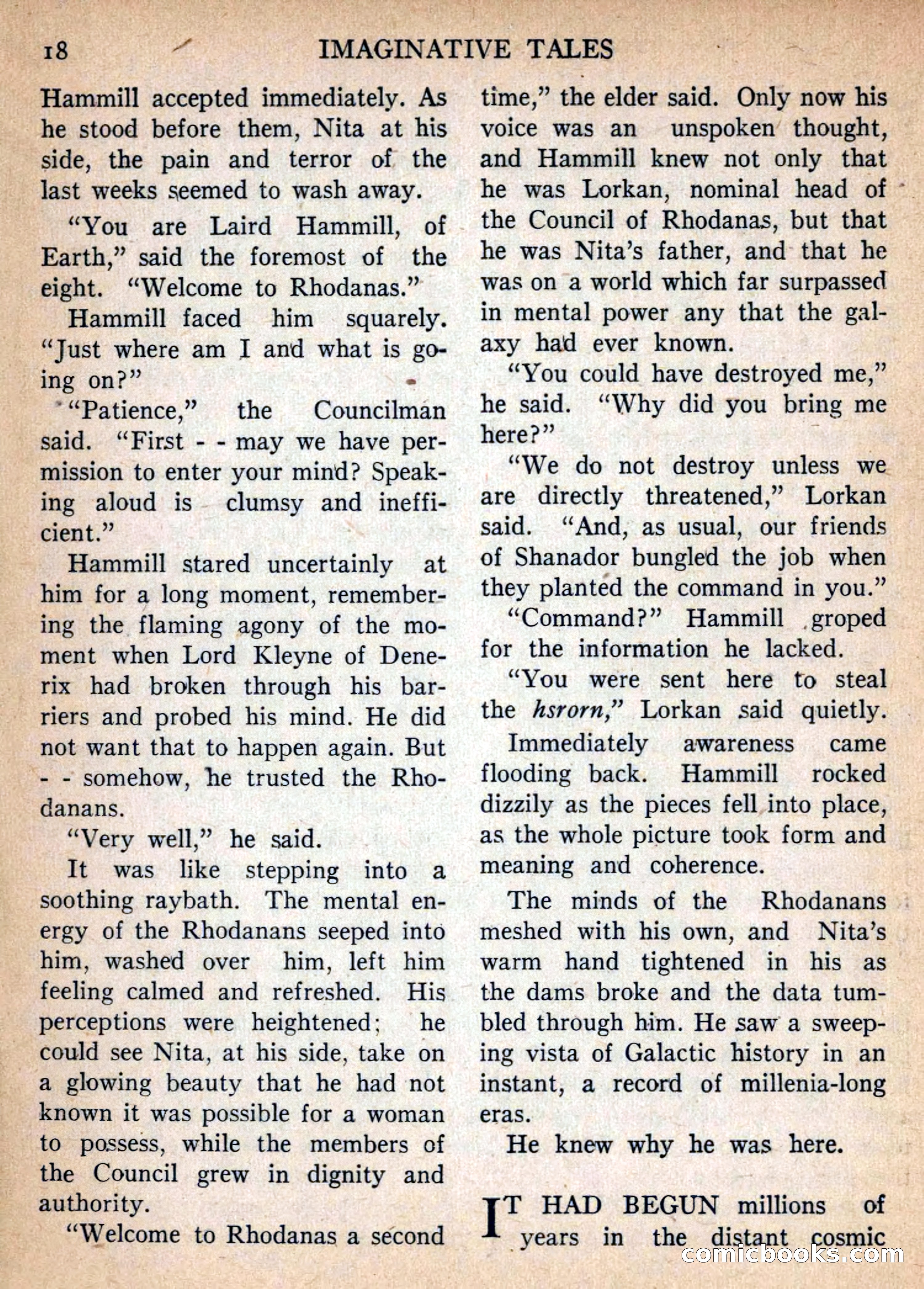 Imaginative Tales, January 1957 — page 18 of 132