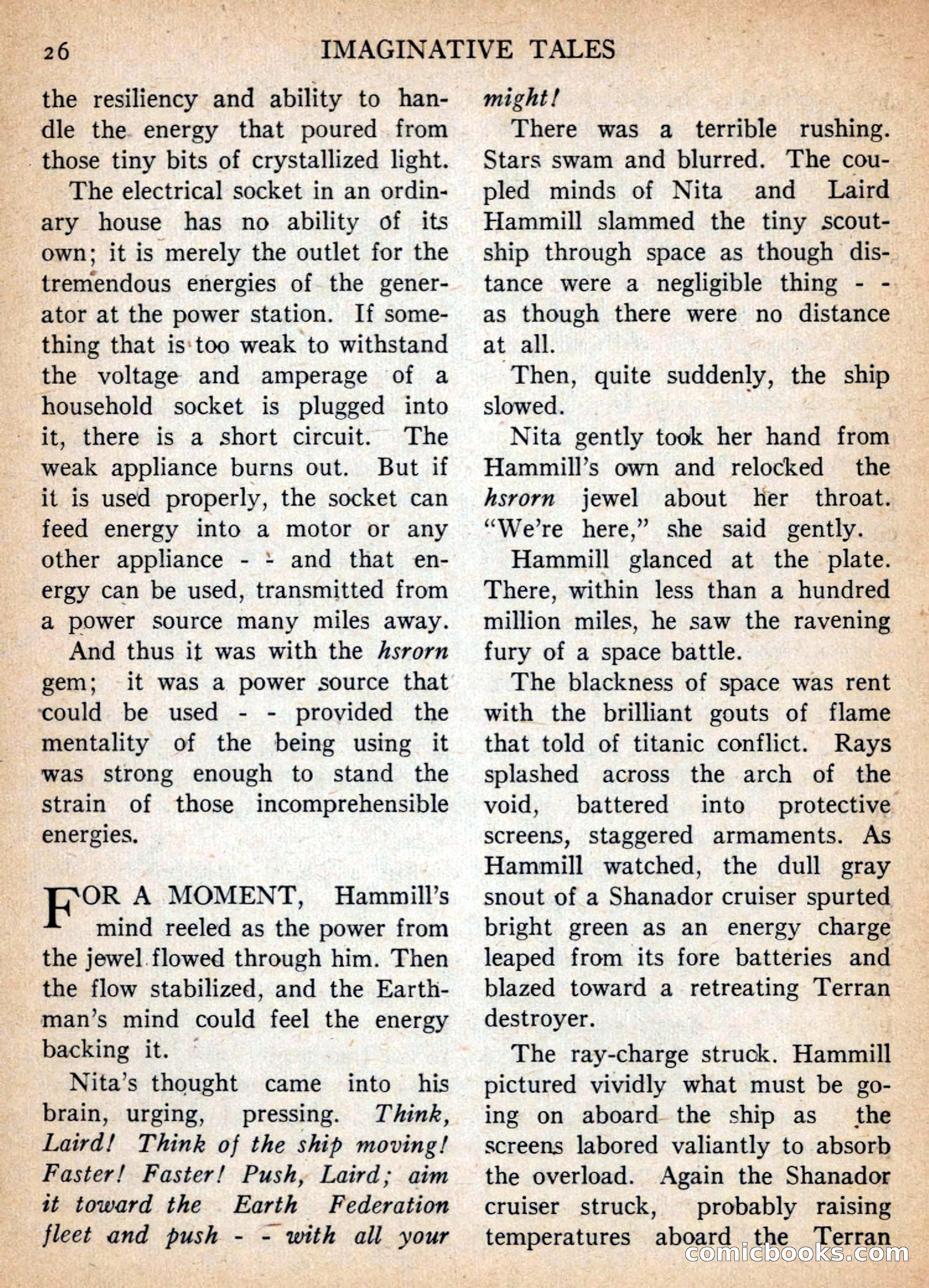 Imaginative Tales, January 1957 — page 26 of 132