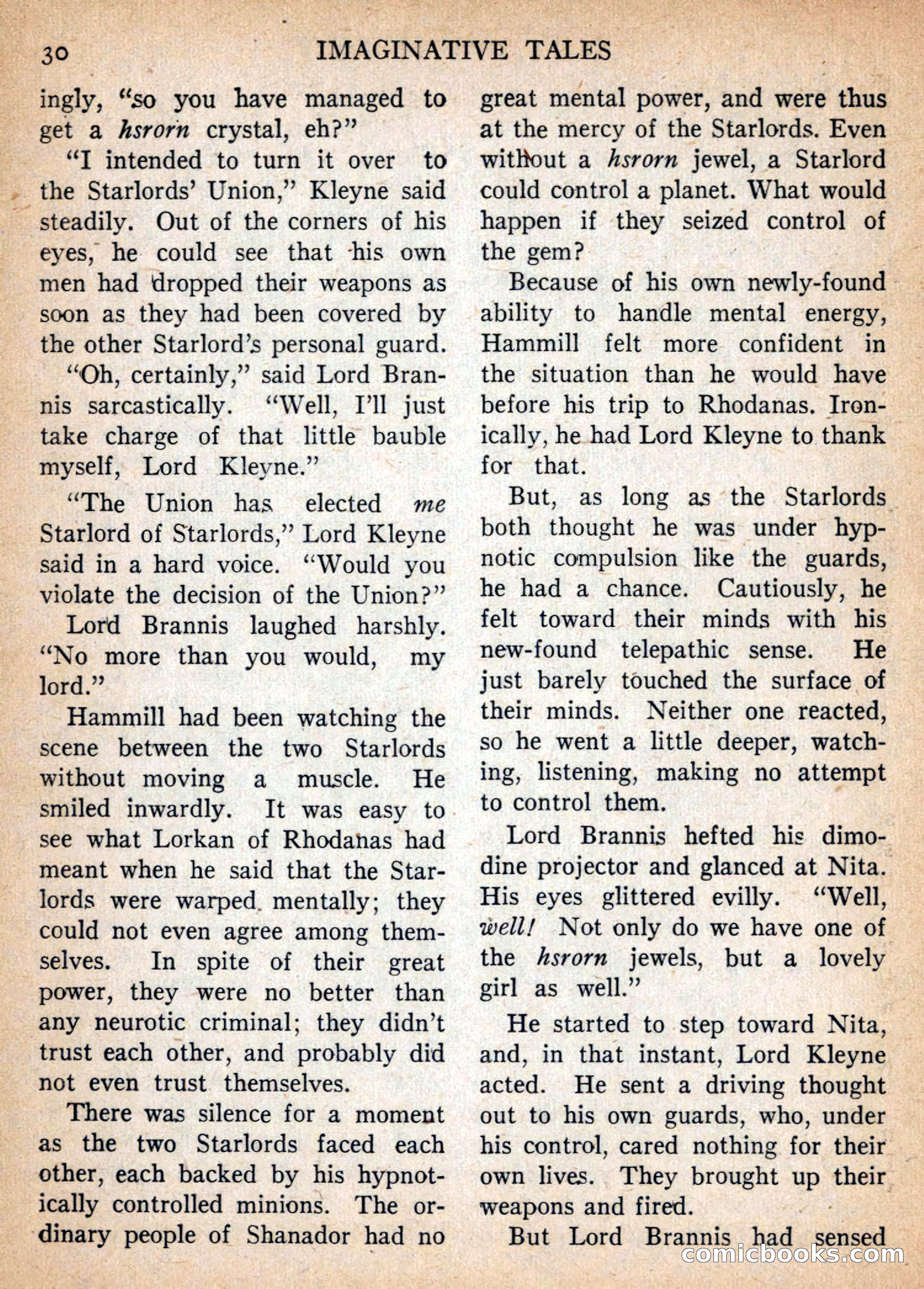 Imaginative Tales, January 1957 — page 30 of 132