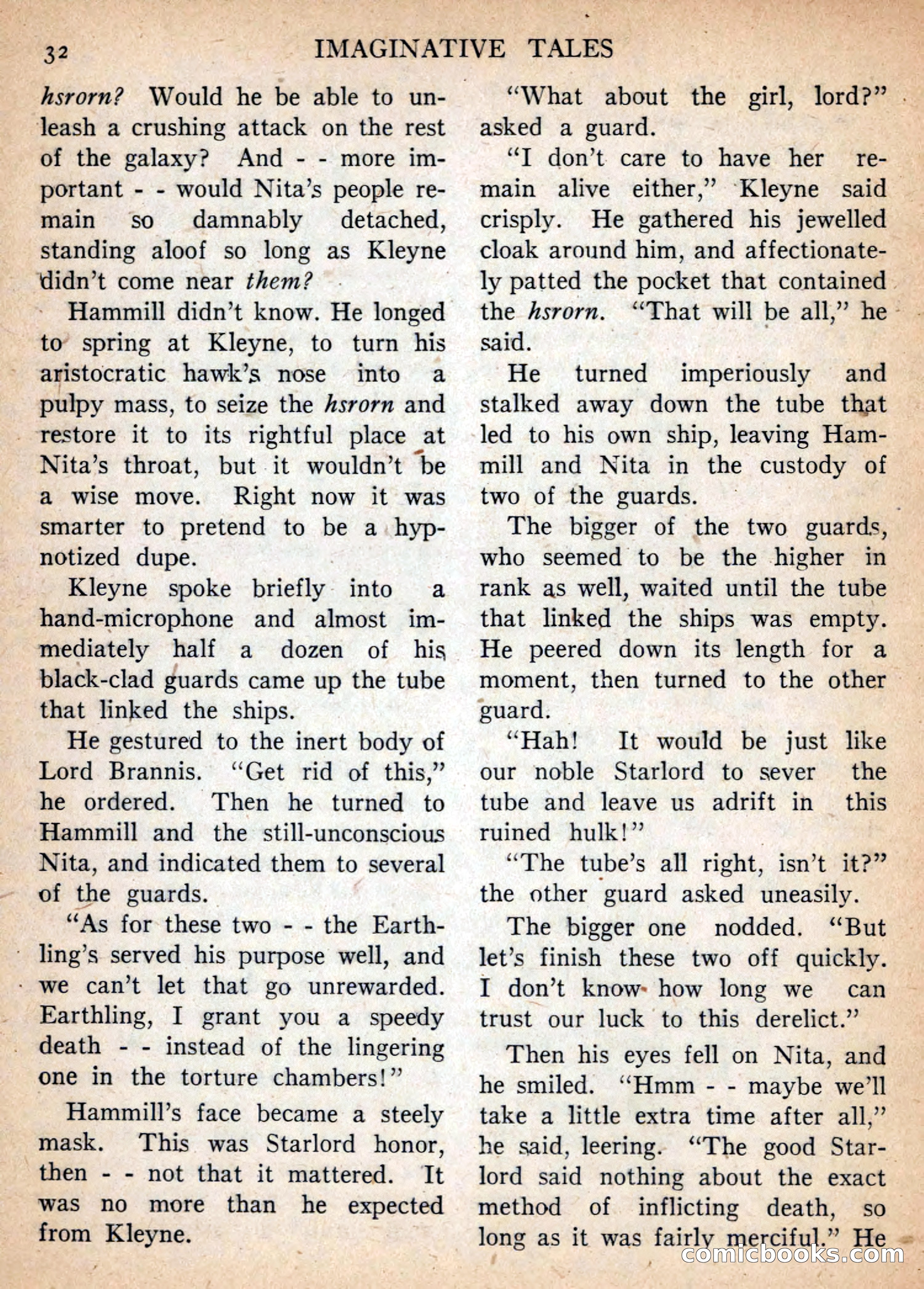 Imaginative Tales, January 1957 — page 32 of 132