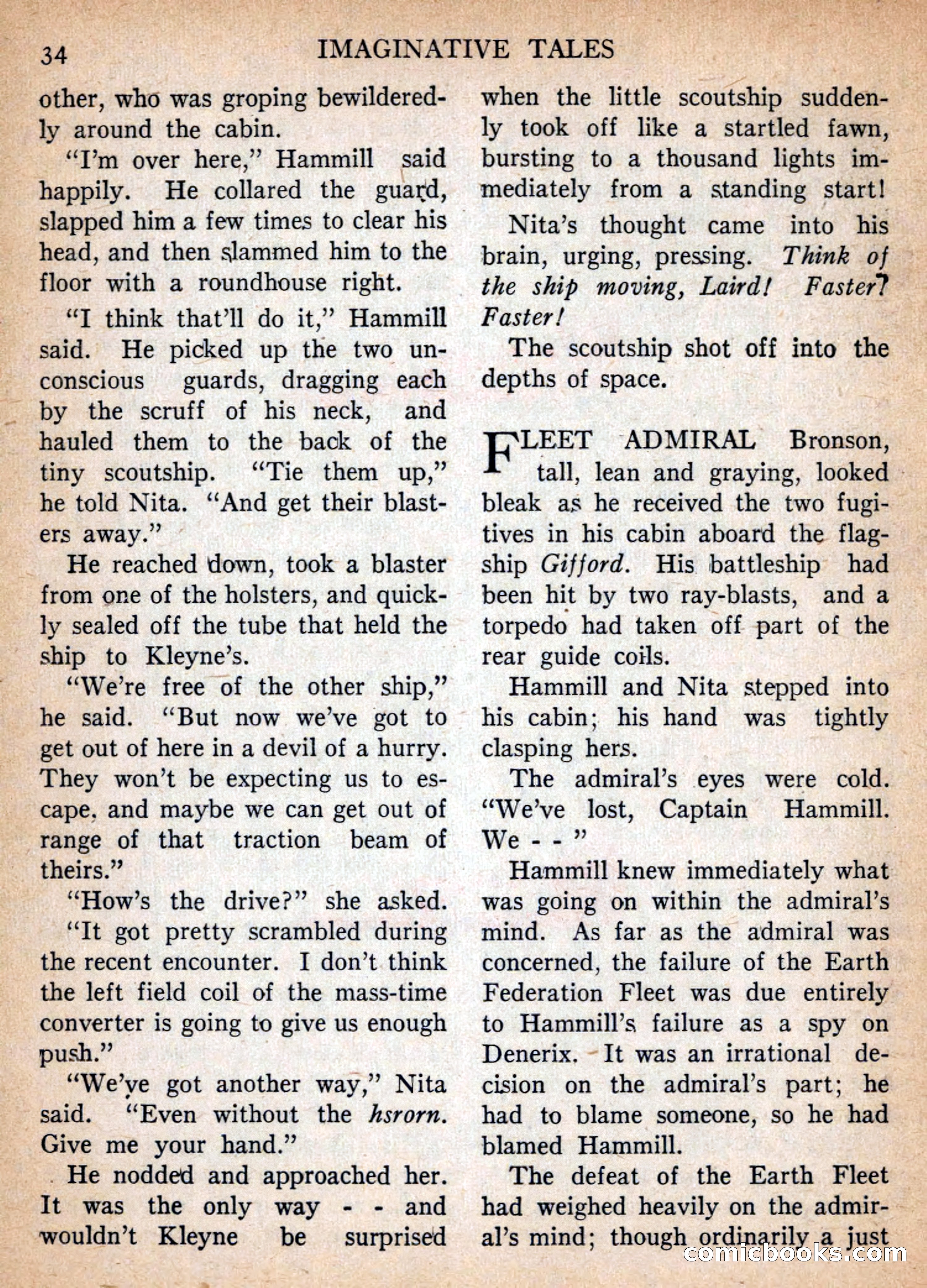 Imaginative Tales, January 1957 — page 34 of 132