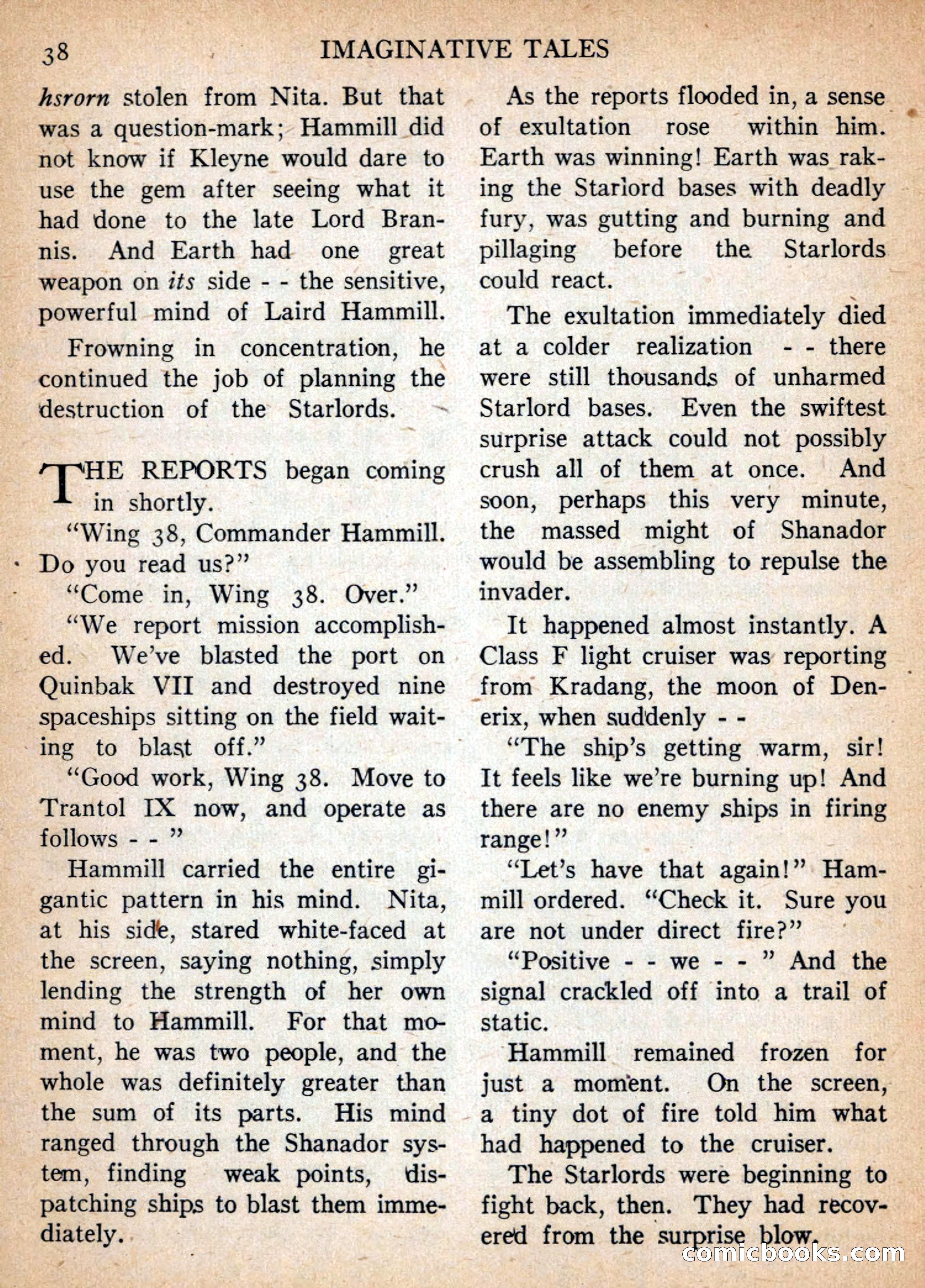 Imaginative Tales, January 1957 — page 38 of 132