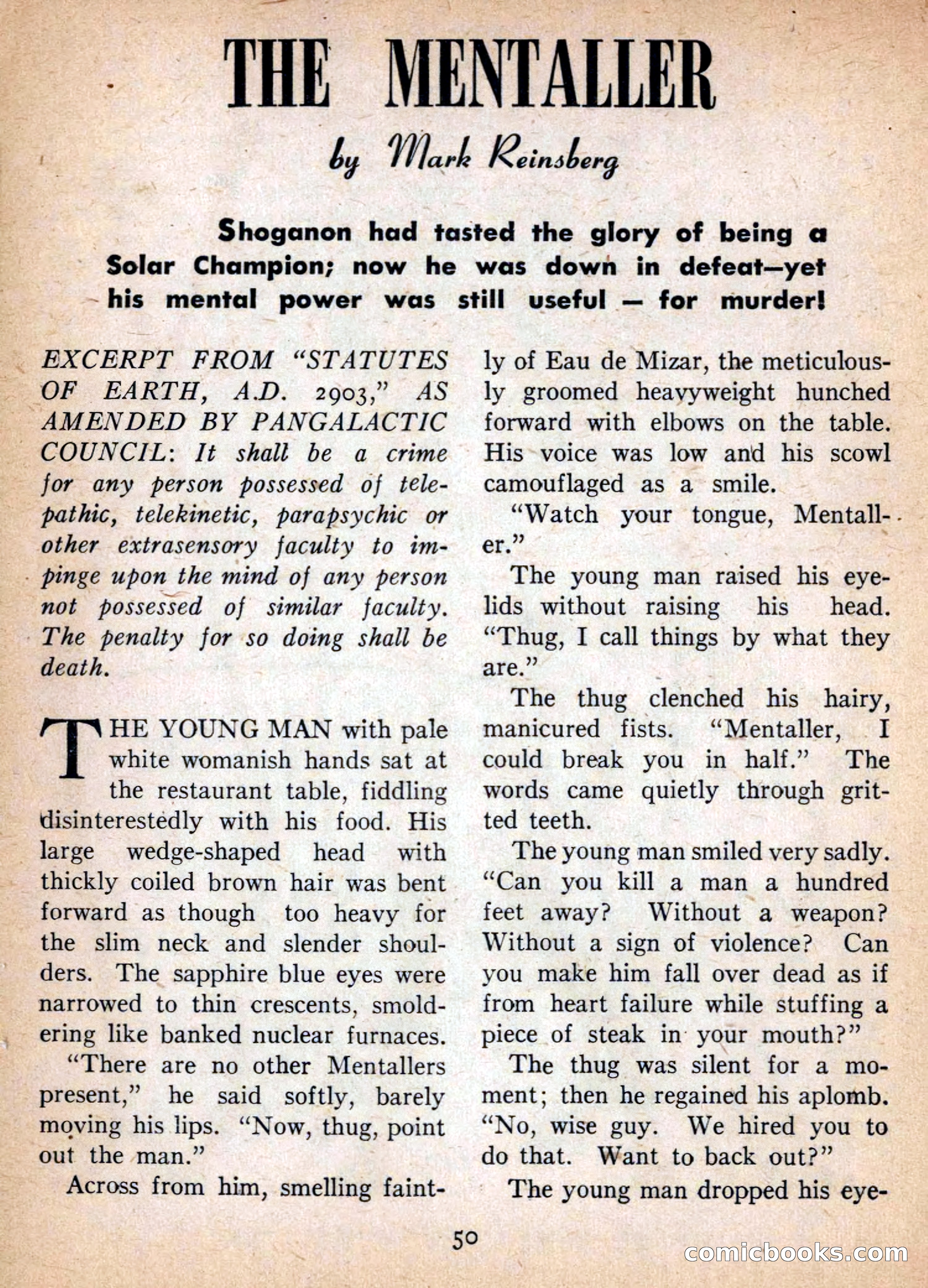 Imaginative Tales, January 1957 — page 50 of 132