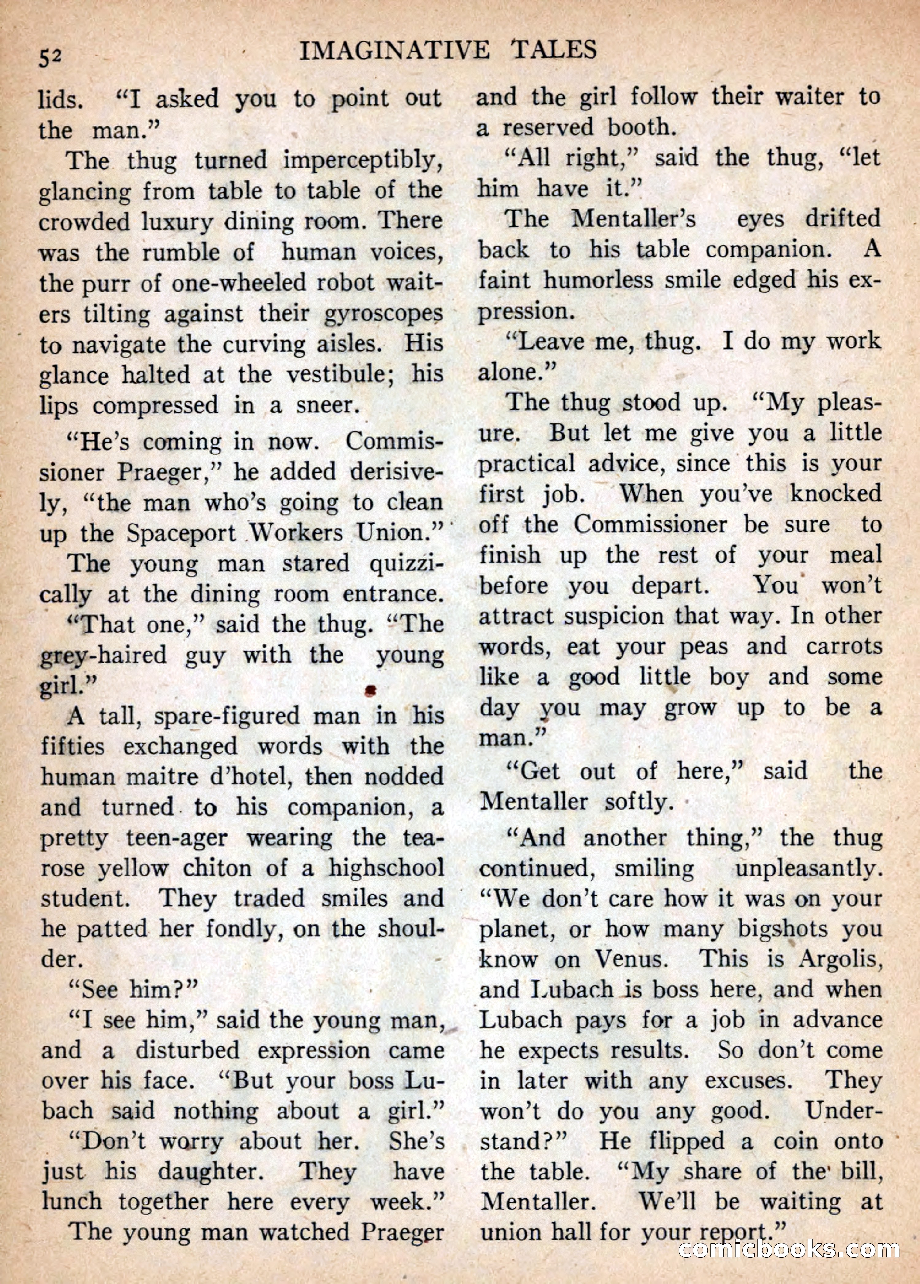 Imaginative Tales, January 1957 — page 52 of 132