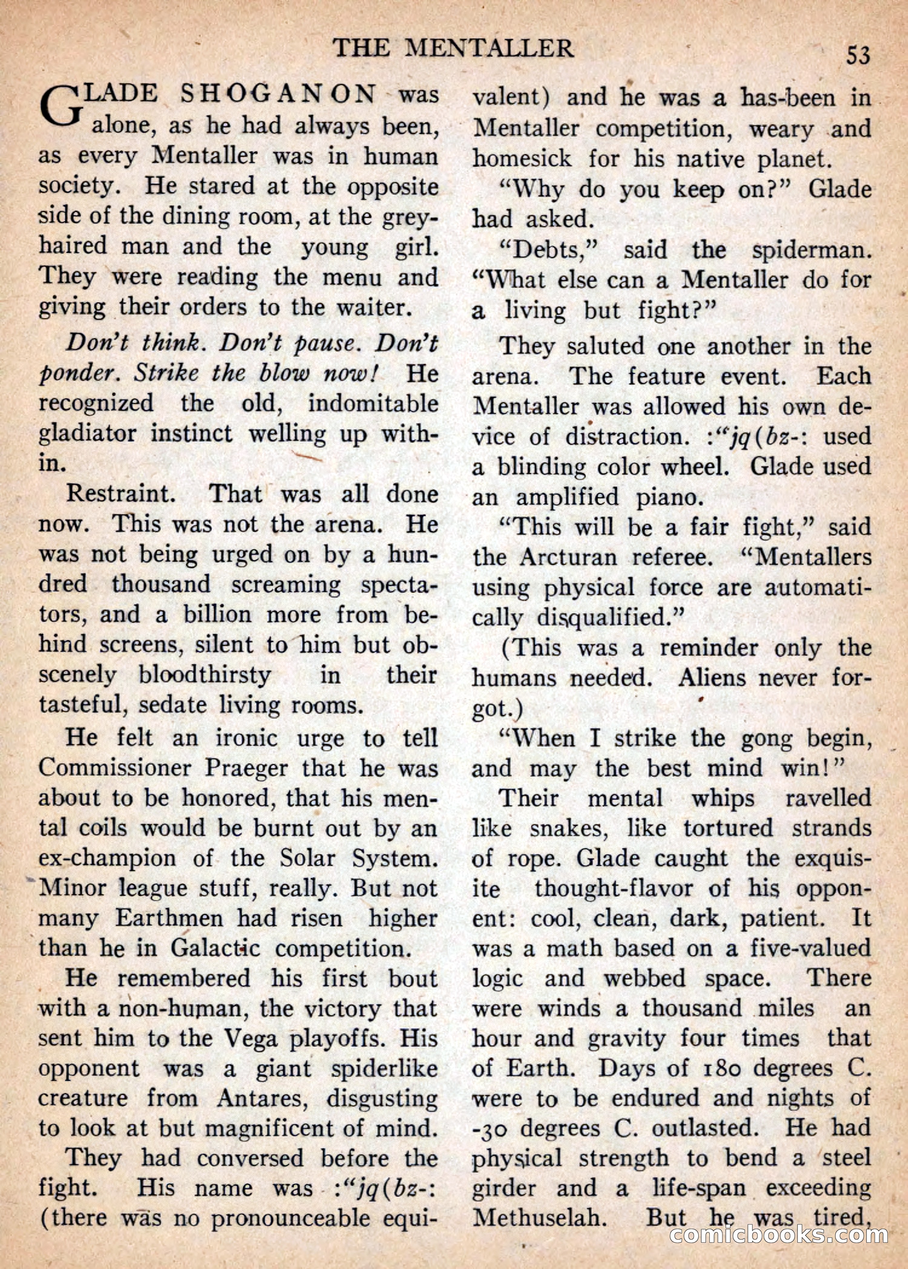 Imaginative Tales, January 1957 — page 53 of 132