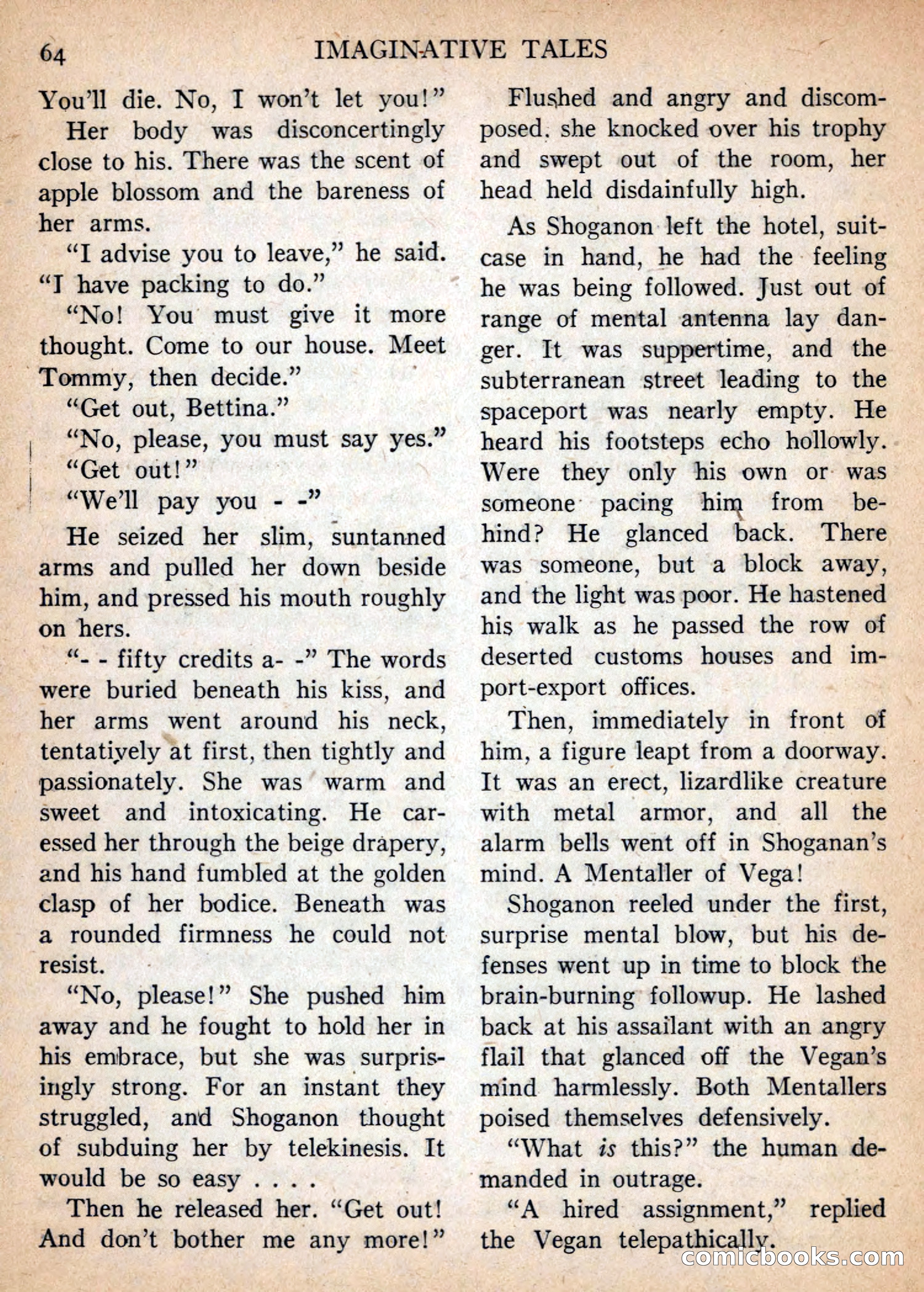 Imaginative Tales, January 1957 — page 64 of 132
