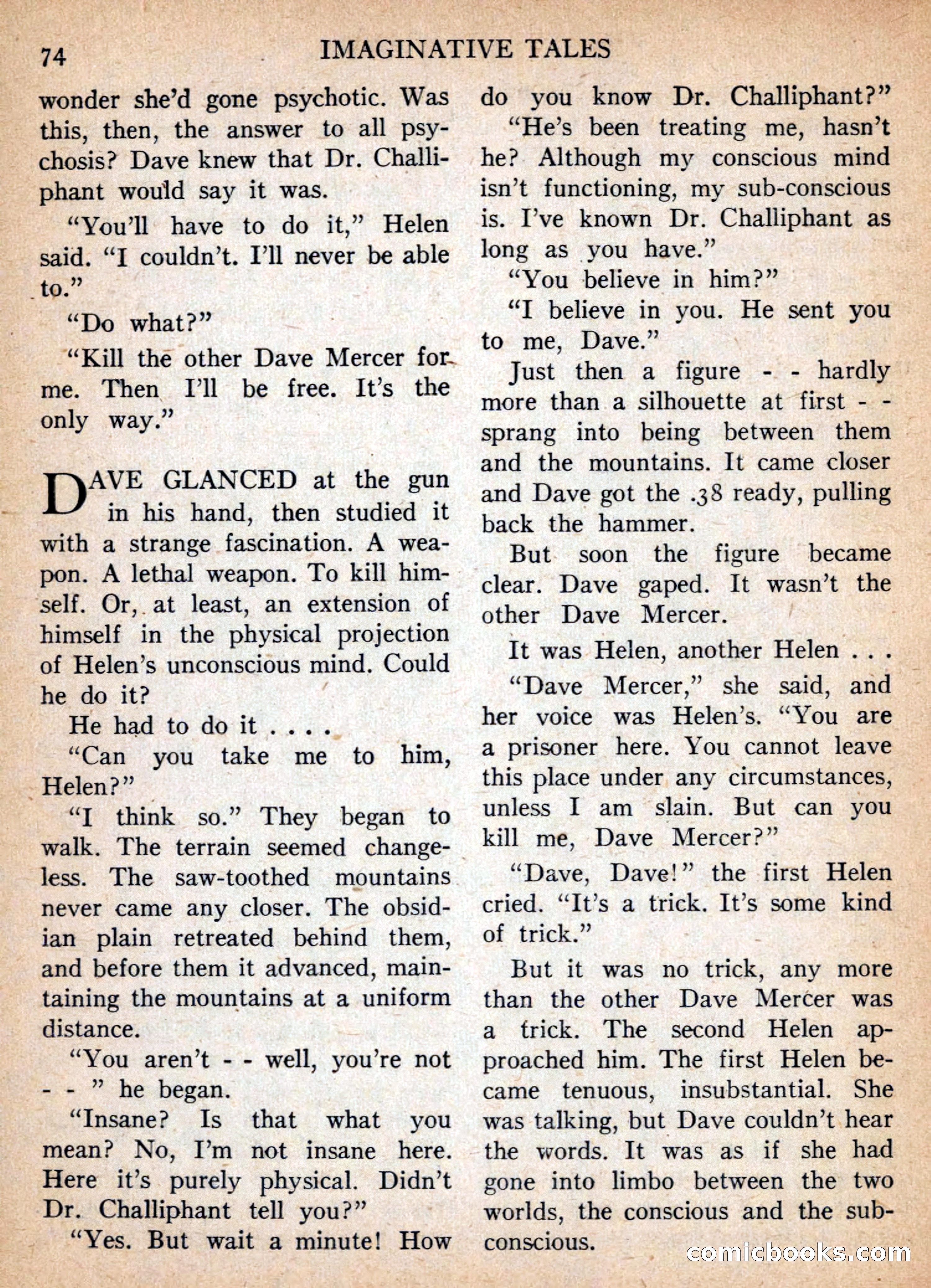 Imaginative Tales, January 1957 — page 74 of 132