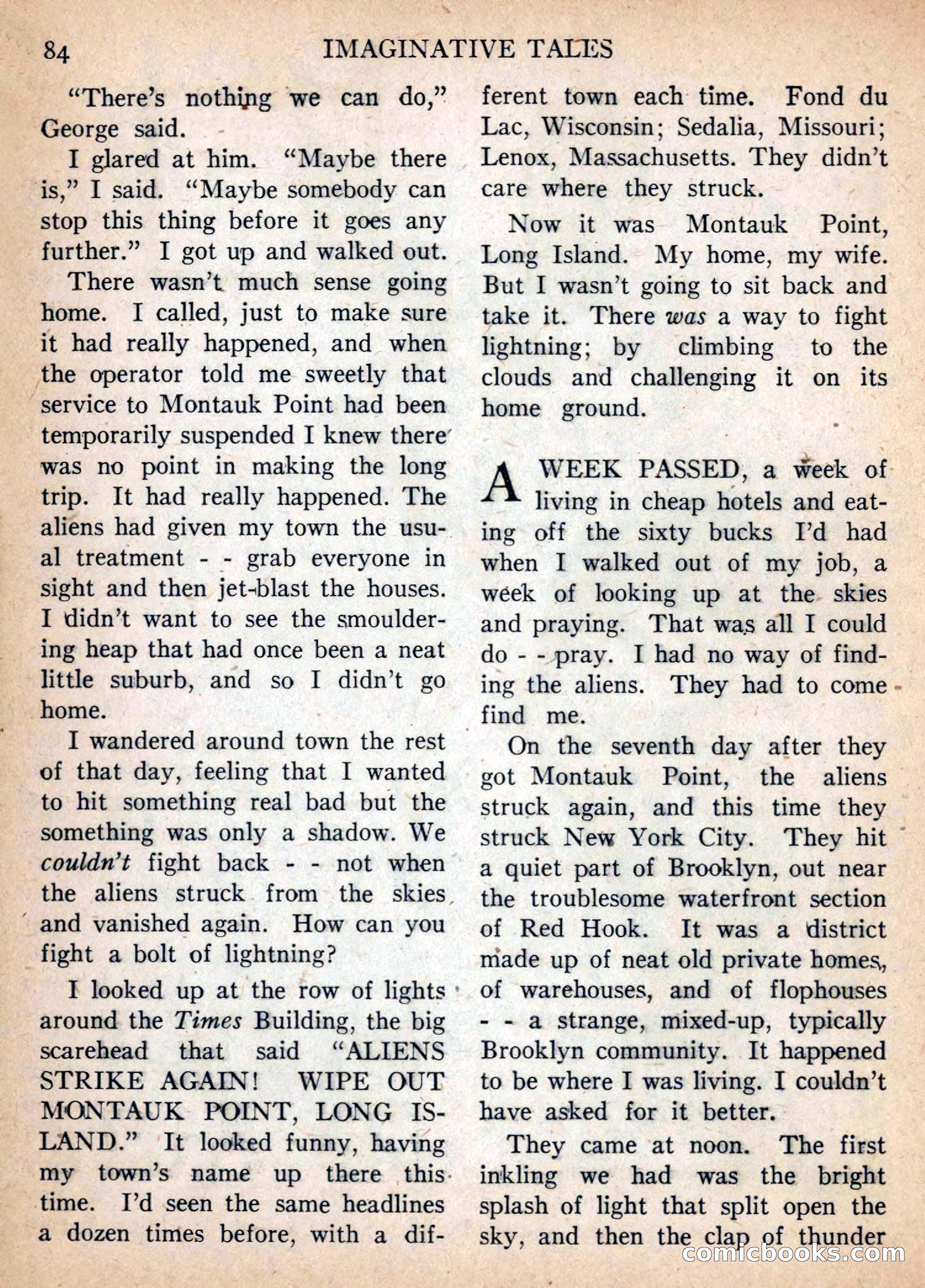 Imaginative Tales, January 1957 — page 84 of 132