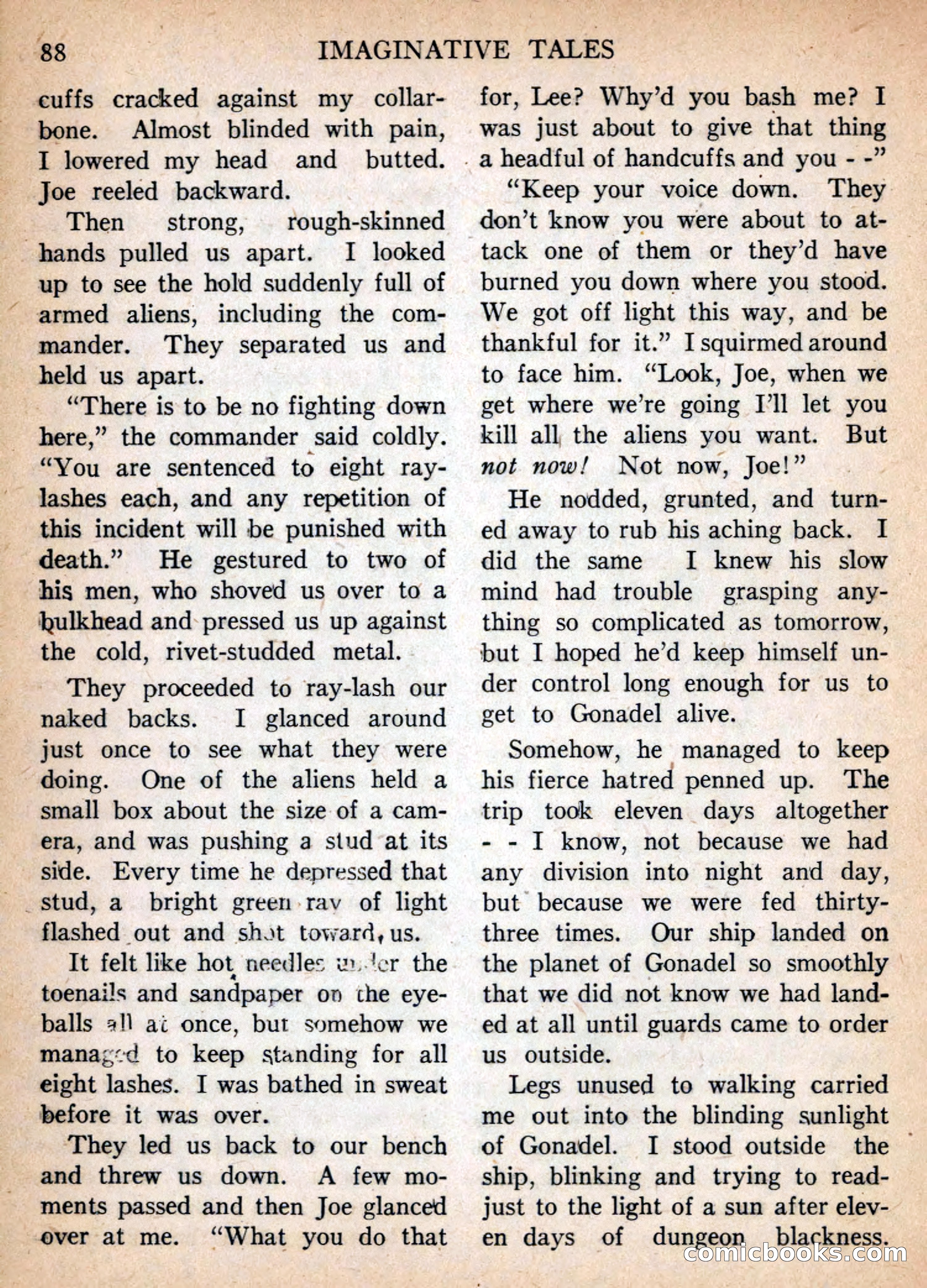 Imaginative Tales, January 1957 — page 88 of 132