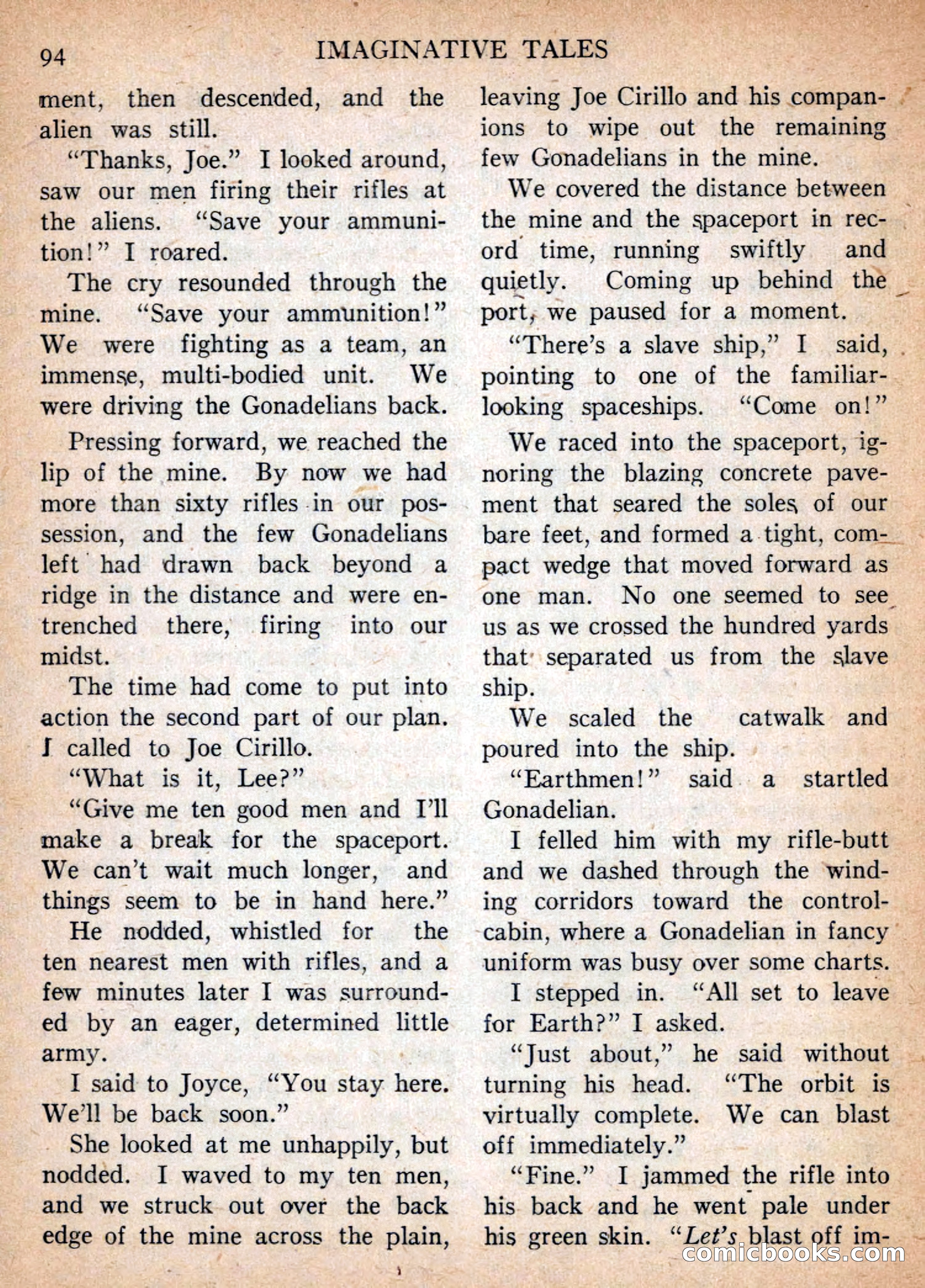 Imaginative Tales, January 1957 — page 94 of 132