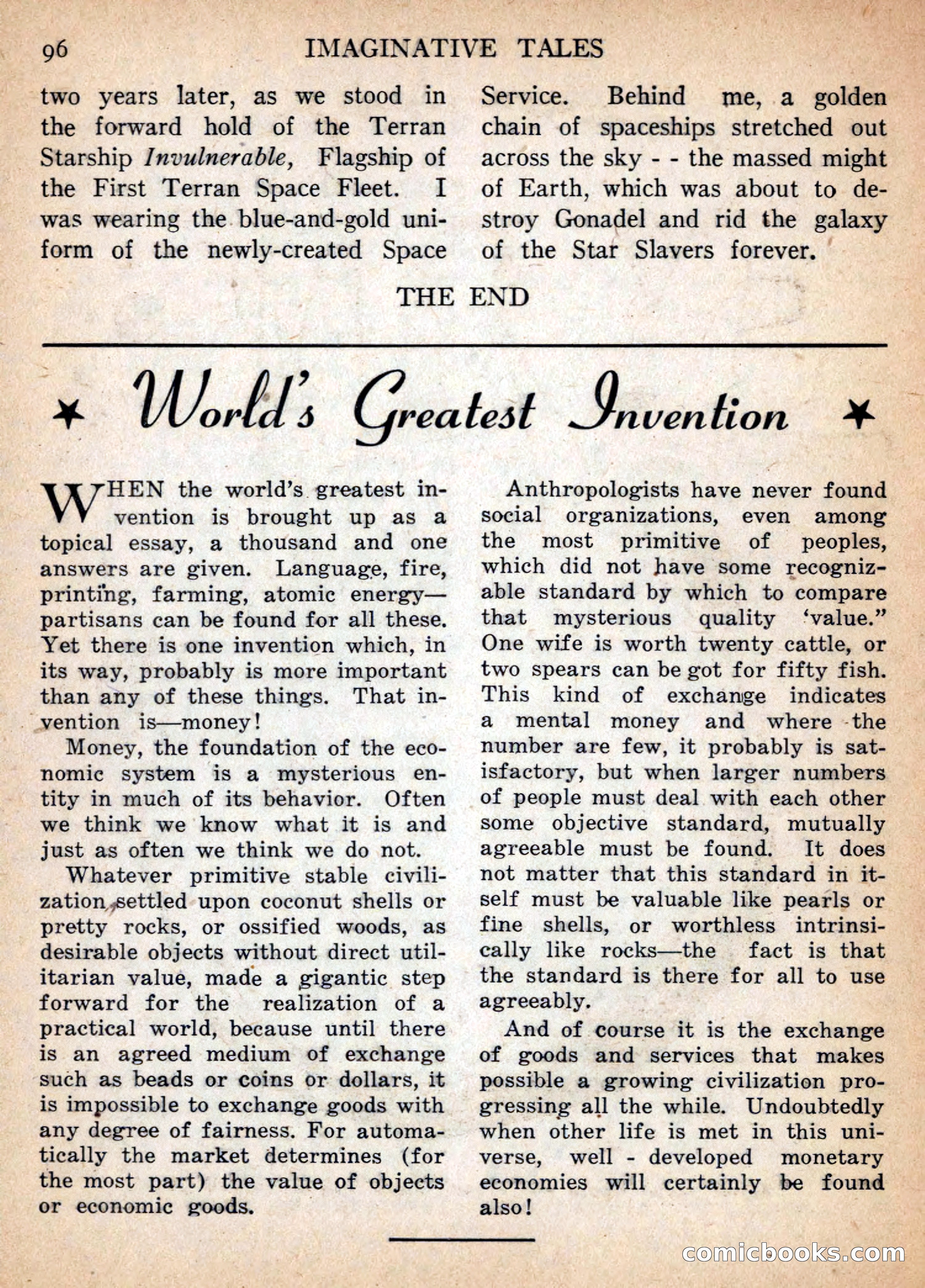 Imaginative Tales, January 1957 — page 96 of 132