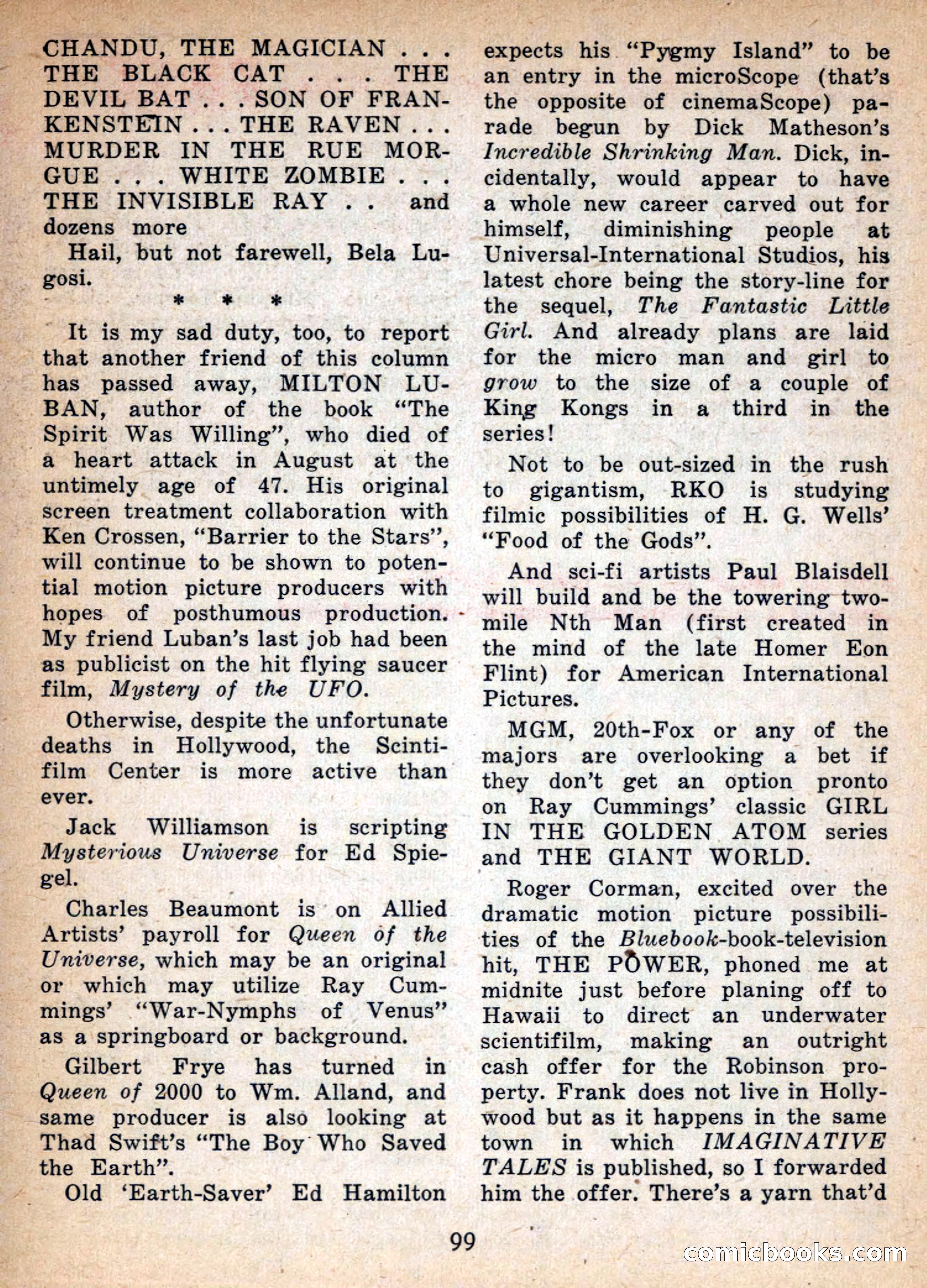 Imaginative Tales, January 1957 — page 99 of 132