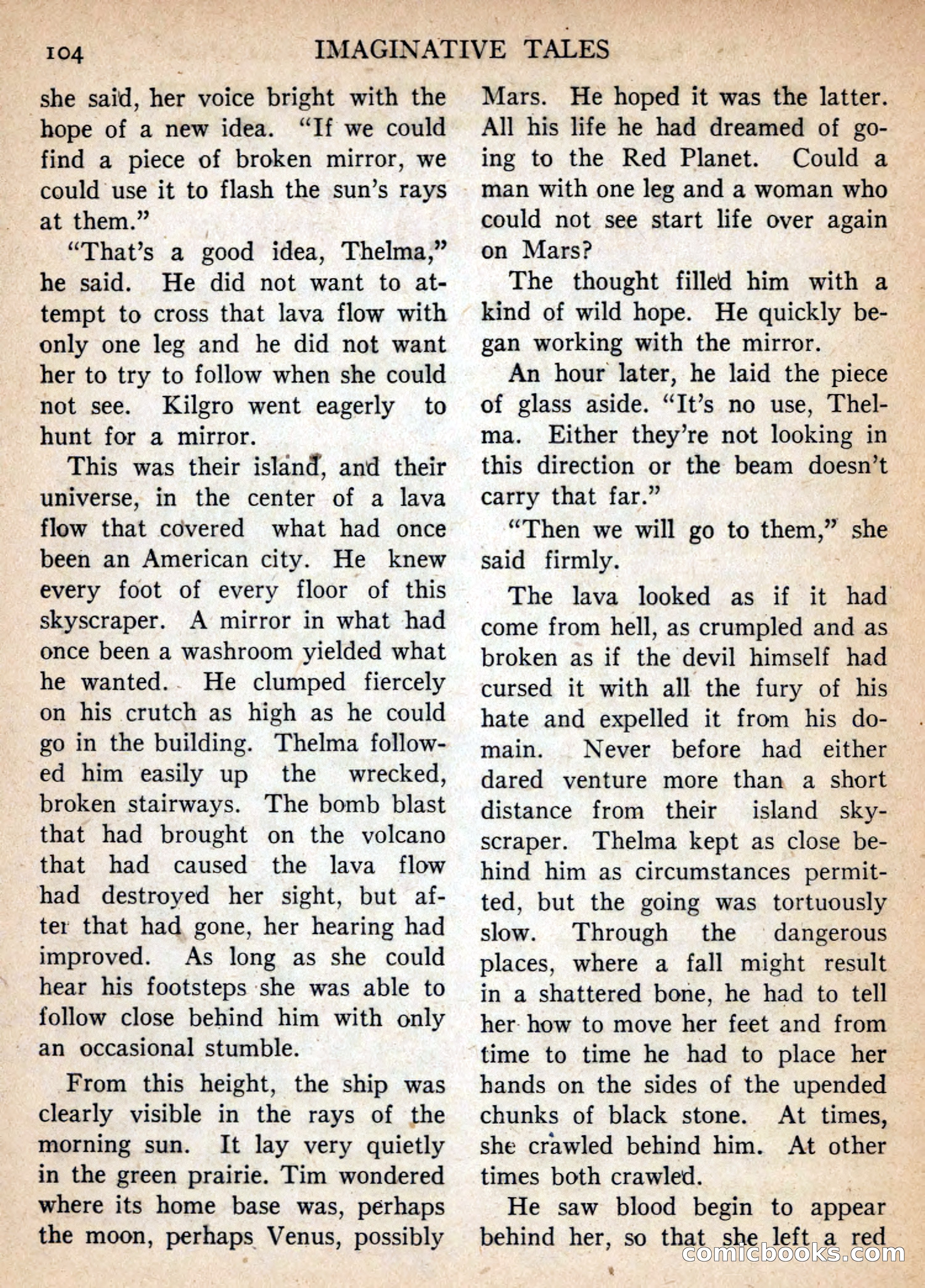 Imaginative Tales, January 1957 — page 104 of 132