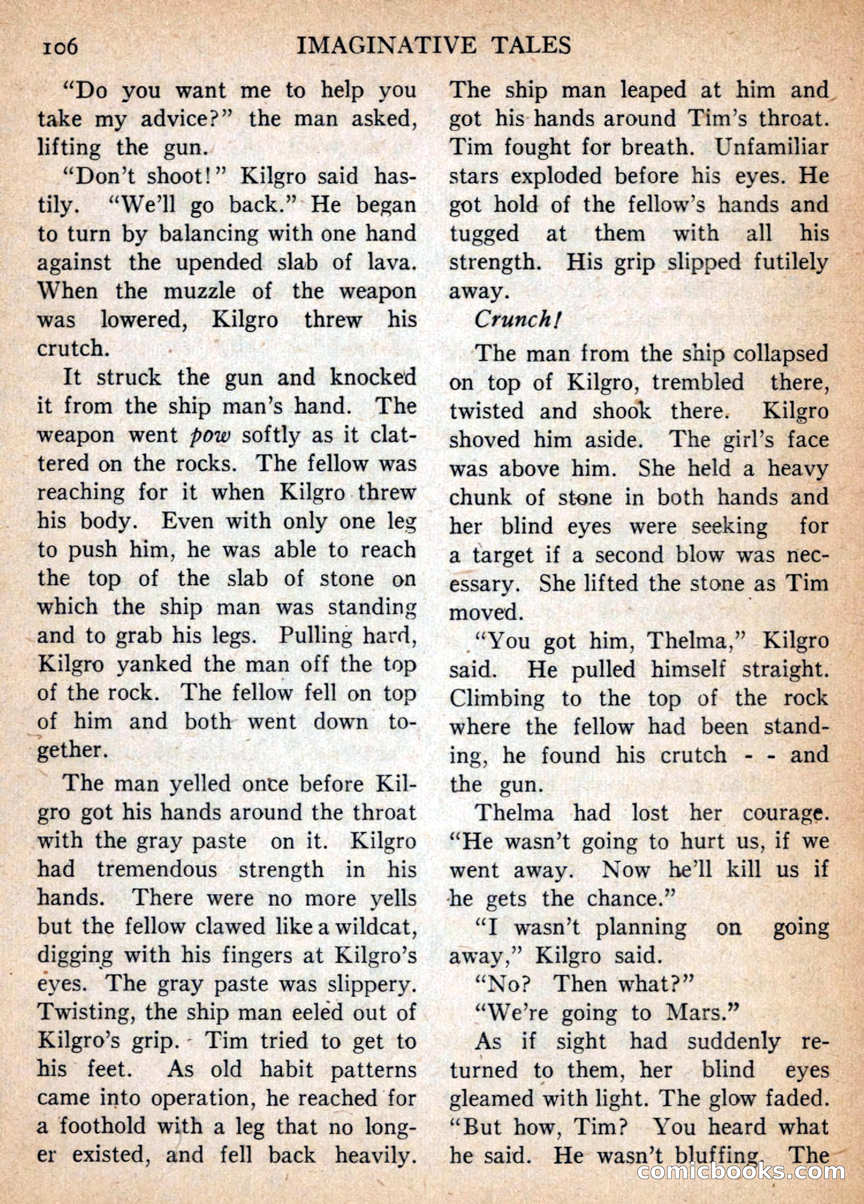 Imaginative Tales, January 1957 — page 106 of 132