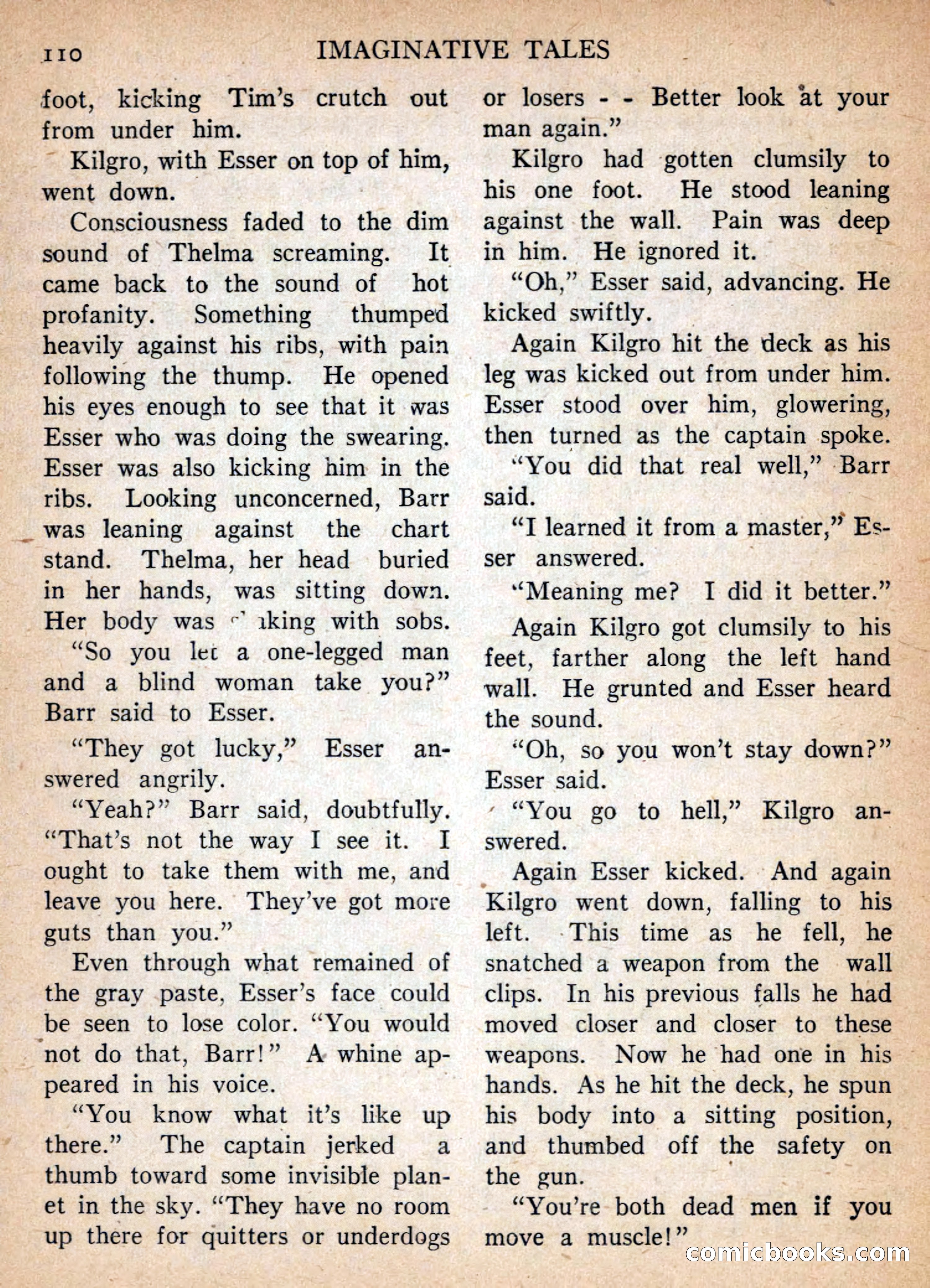 Imaginative Tales, January 1957 — page 110 of 132