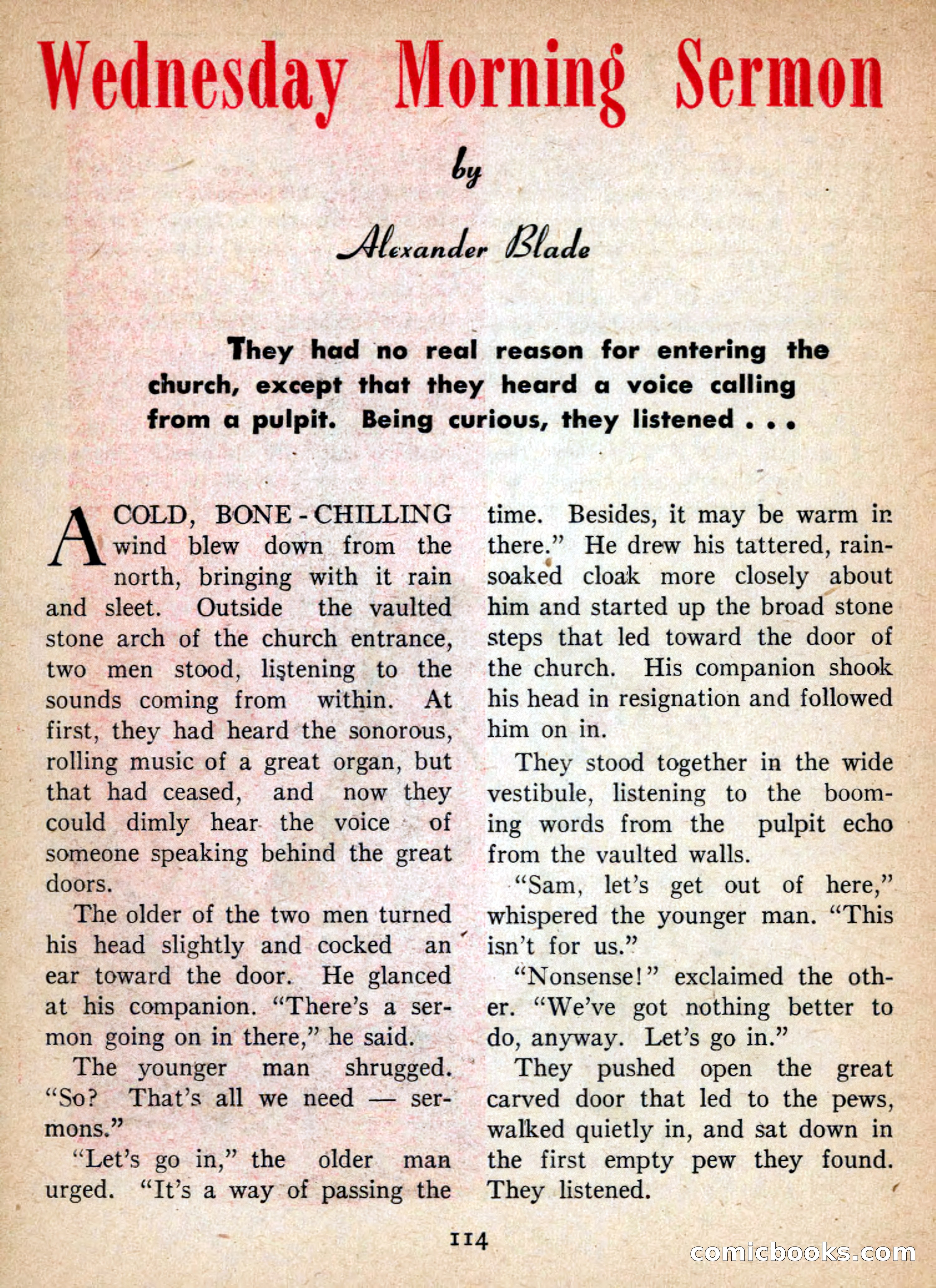 Imaginative Tales, January 1957 — page 114 of 132