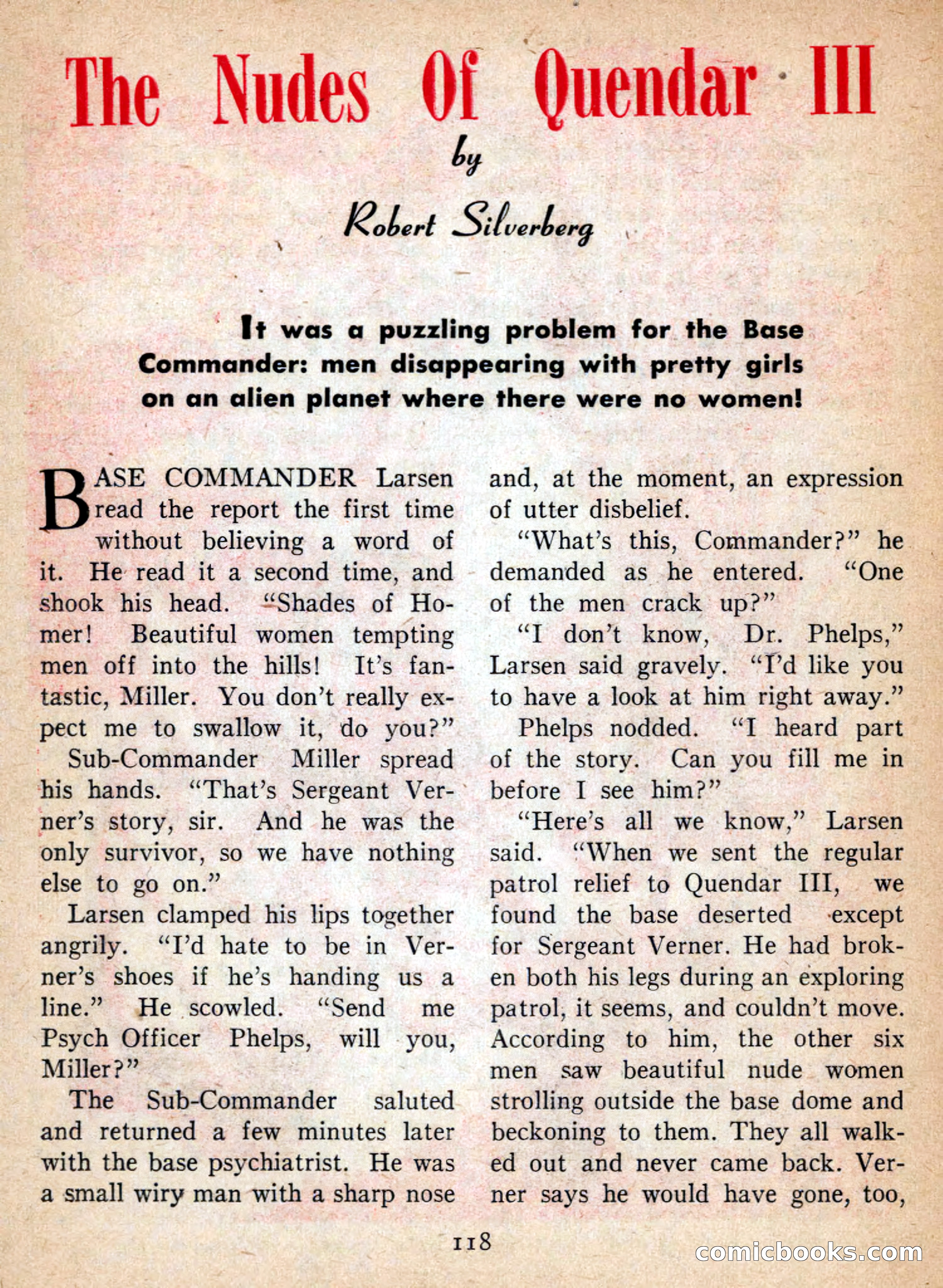 Imaginative Tales, January 1957 — page 118 of 132