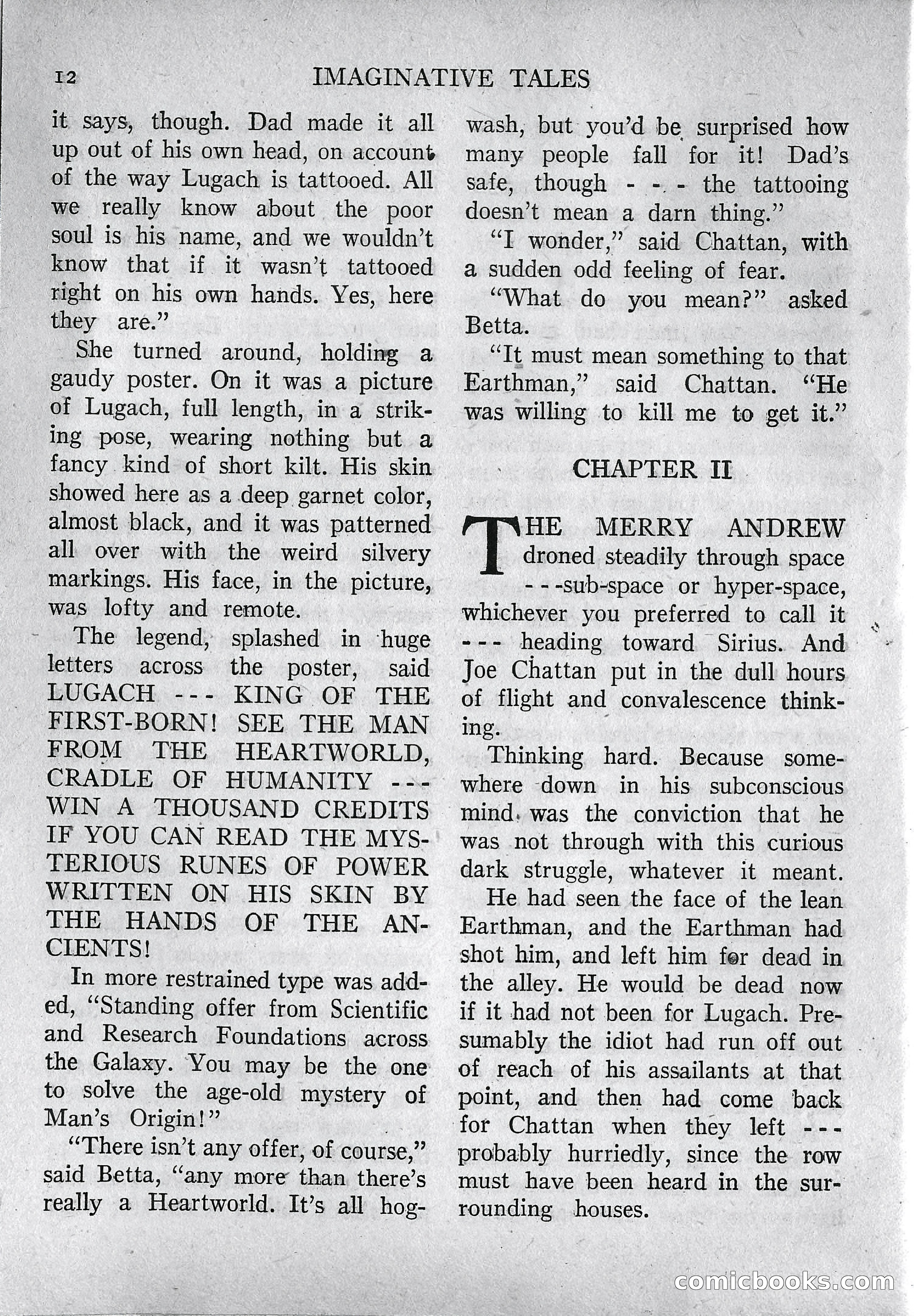 Imaginative Tales, March 1957 — page 12 of 132