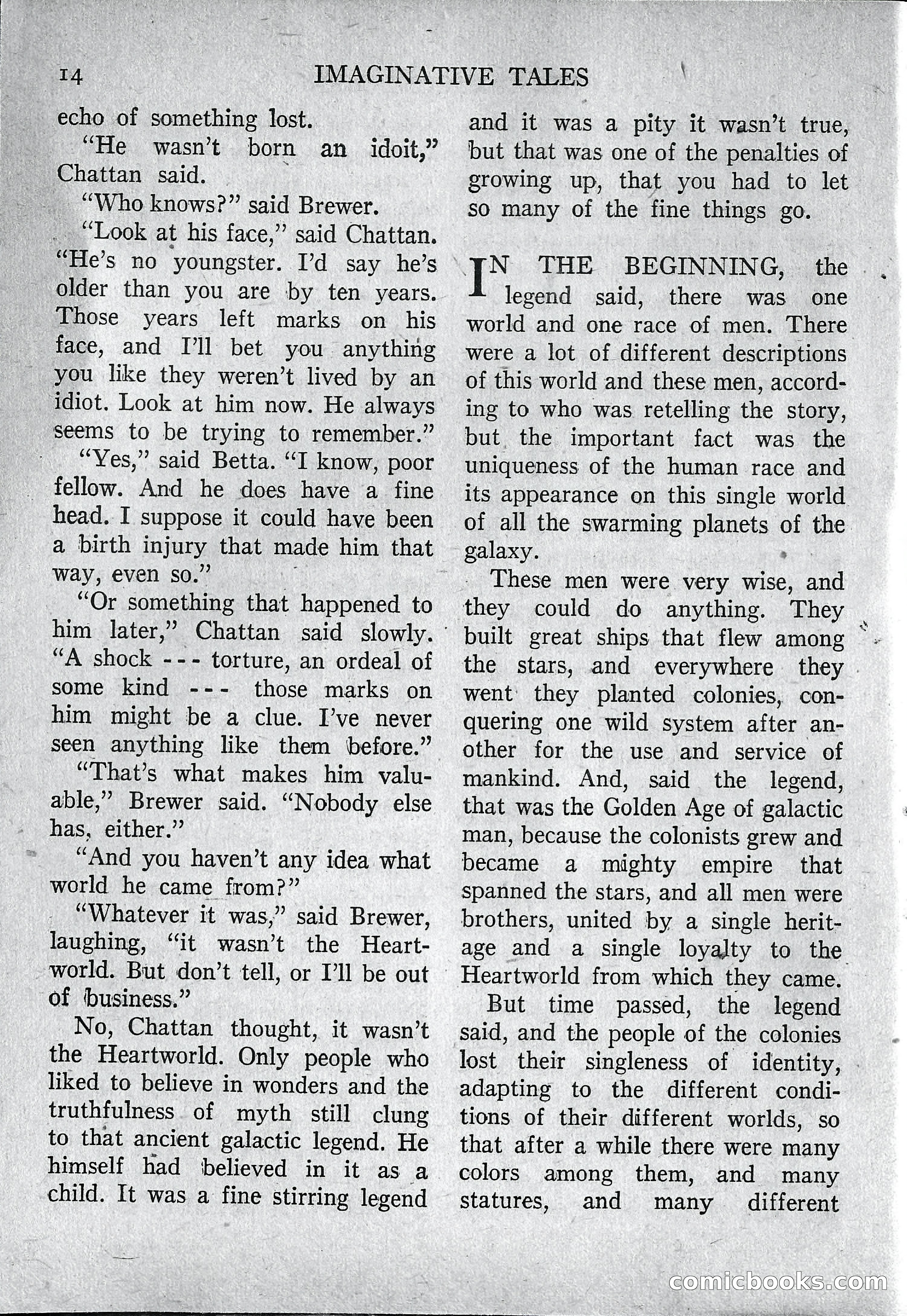Imaginative Tales, March 1957 — page 14 of 132