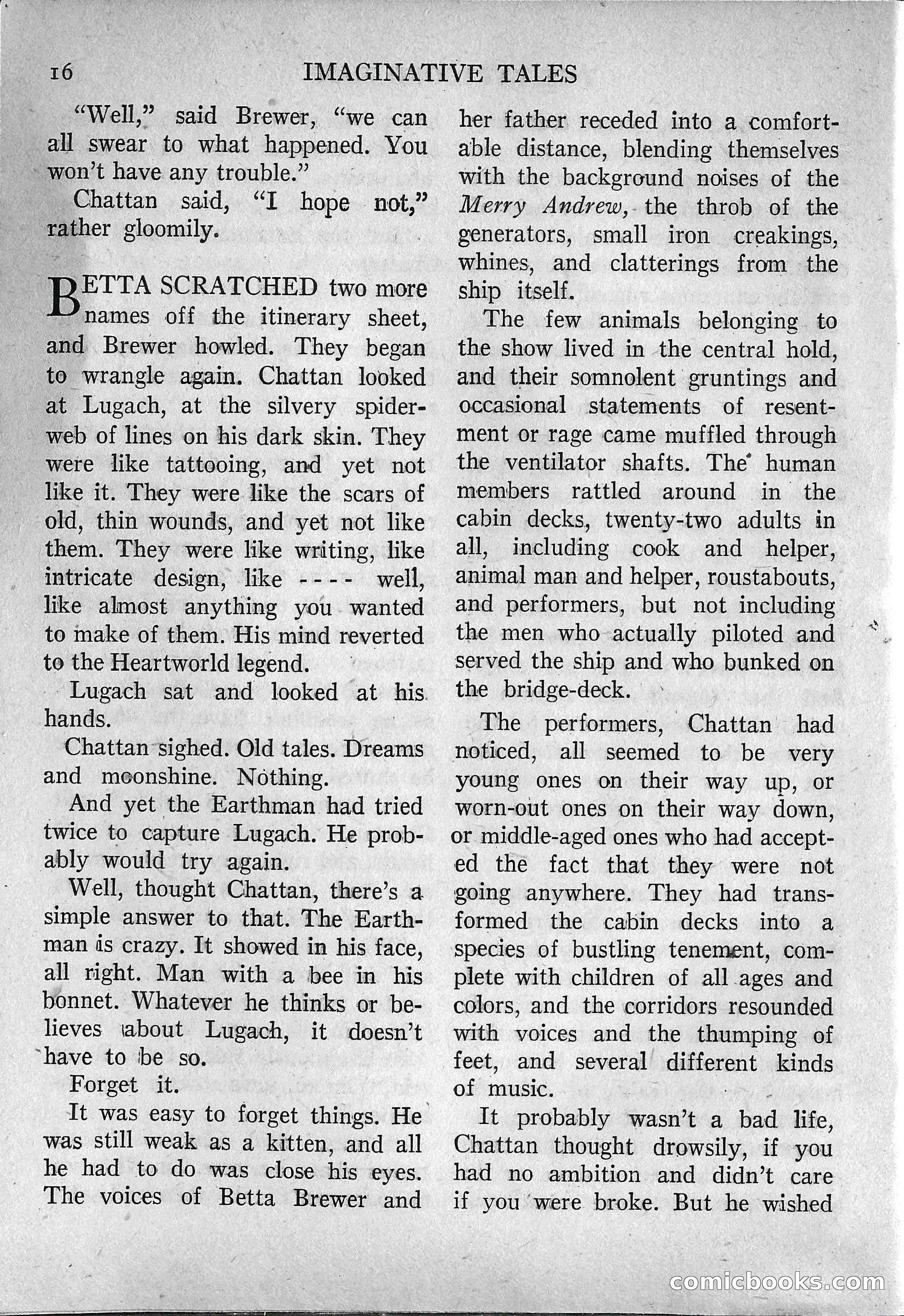 Imaginative Tales, March 1957 — page 16 of 132