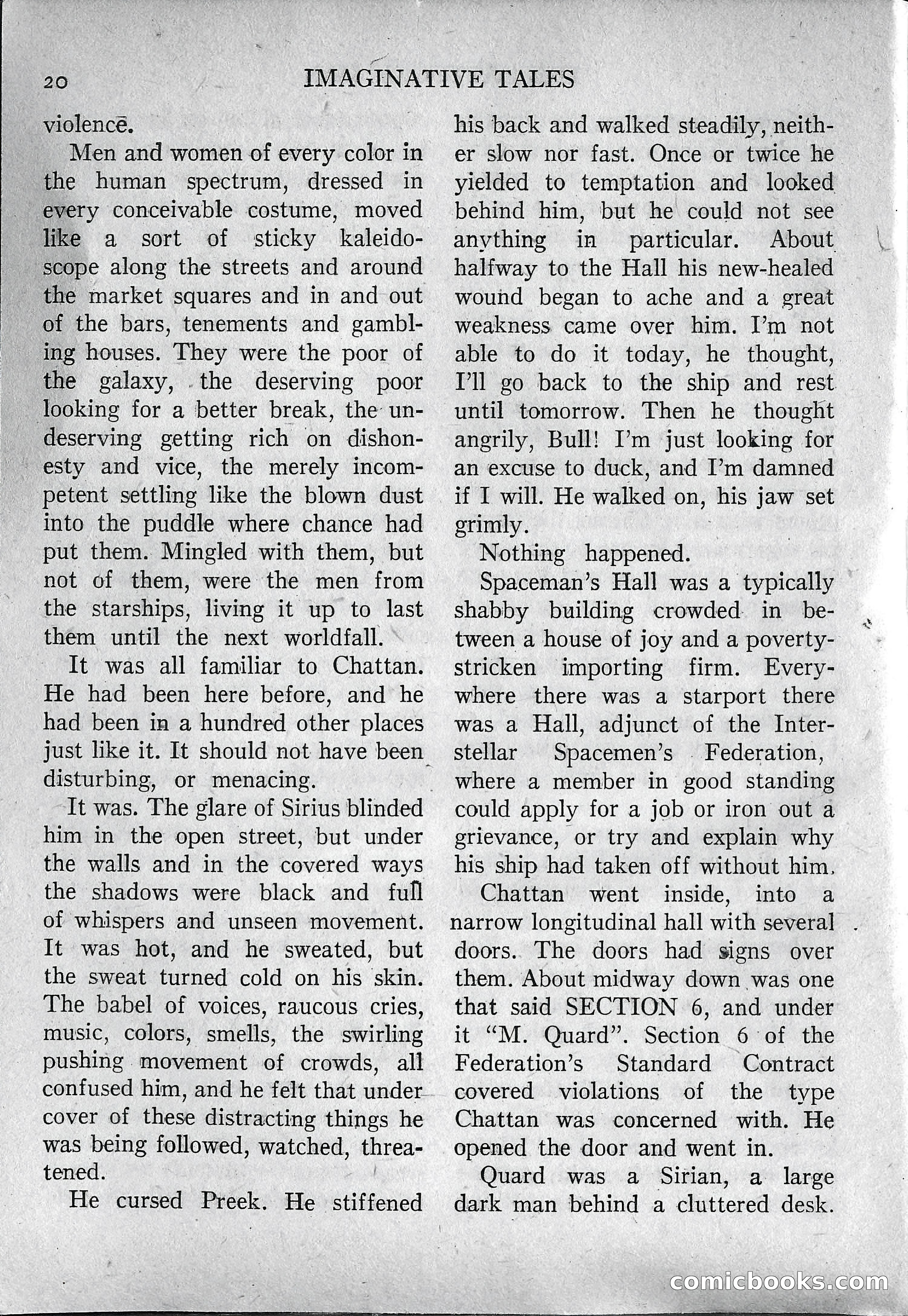 Imaginative Tales, March 1957 — page 20 of 132