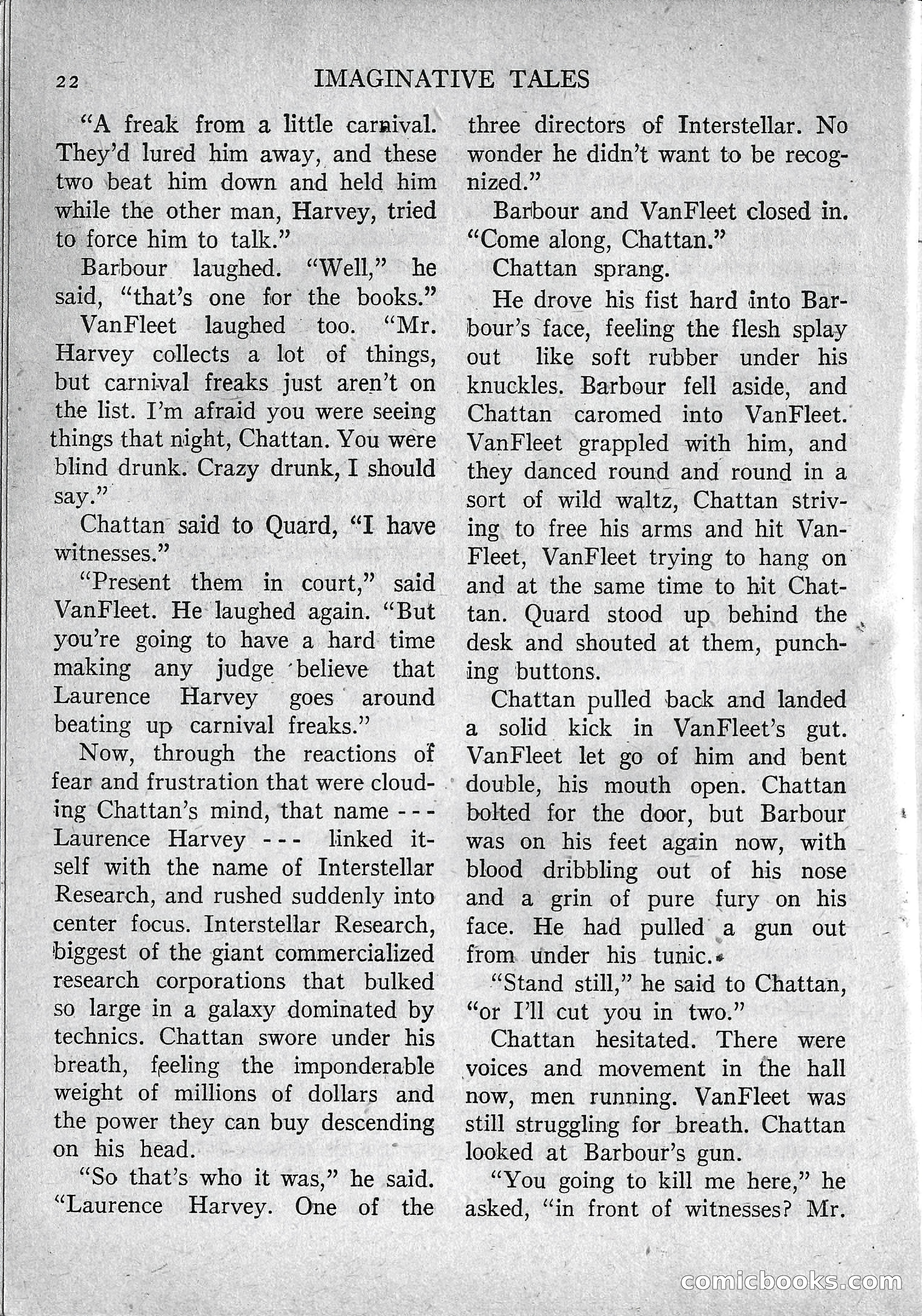 Imaginative Tales, March 1957 — page 22 of 132