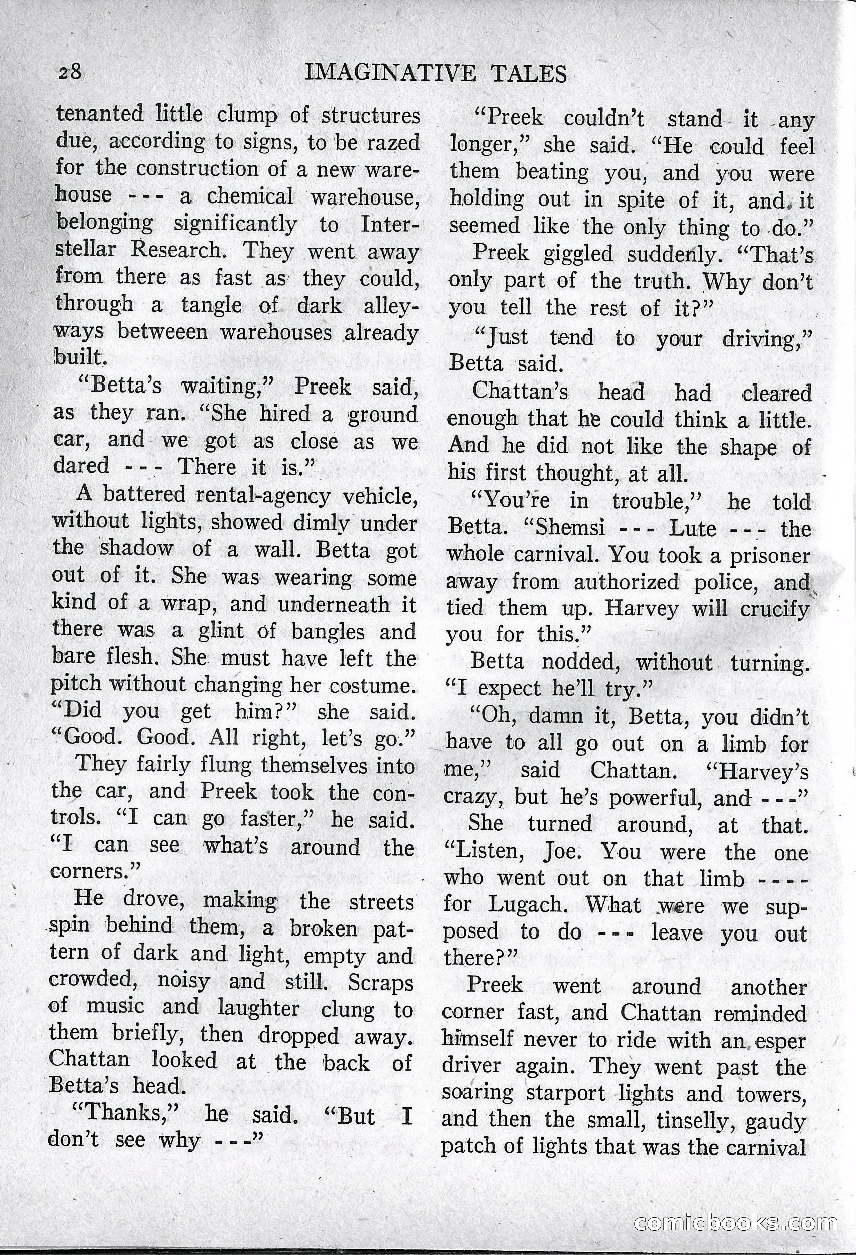 Imaginative Tales, March 1957 — page 28 of 132