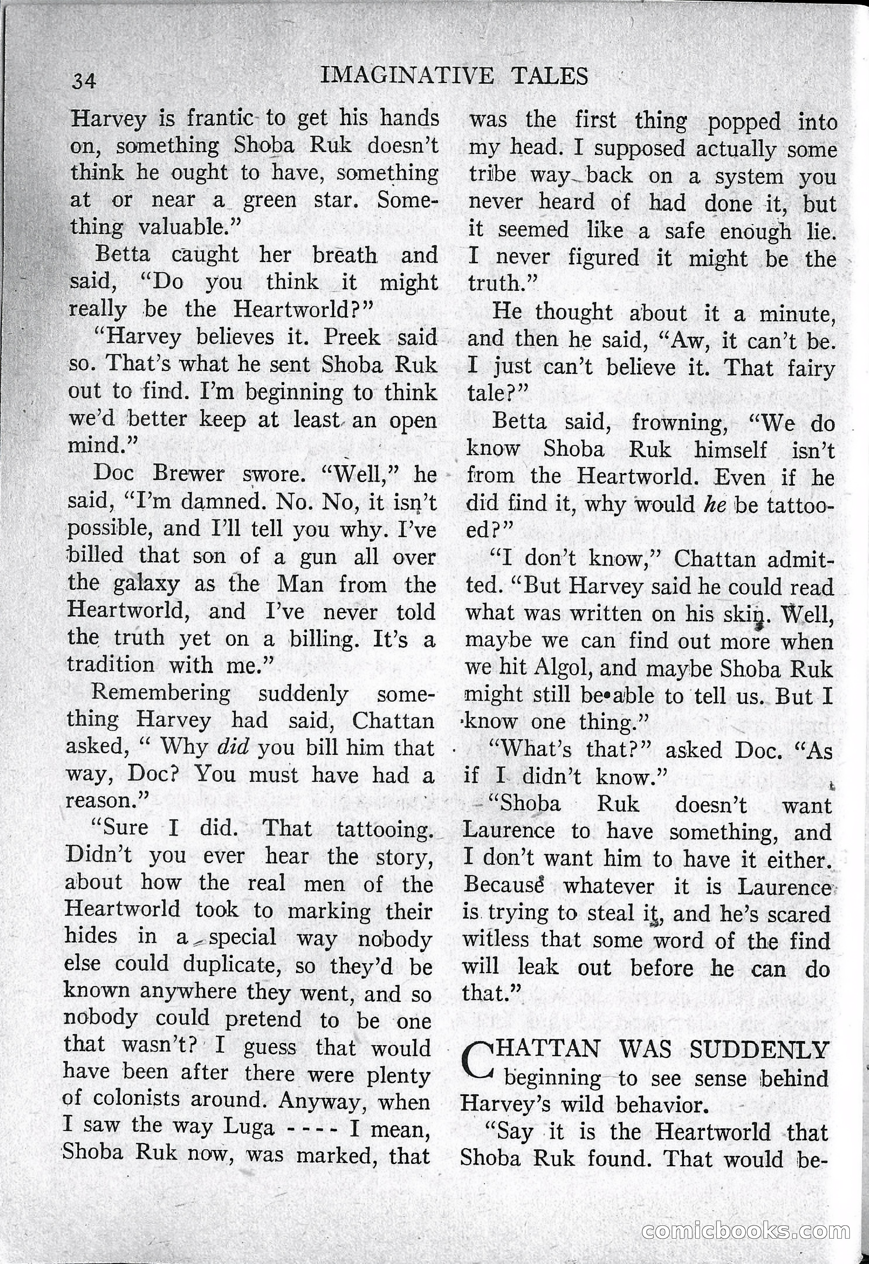 Imaginative Tales, March 1957 — page 34 of 132