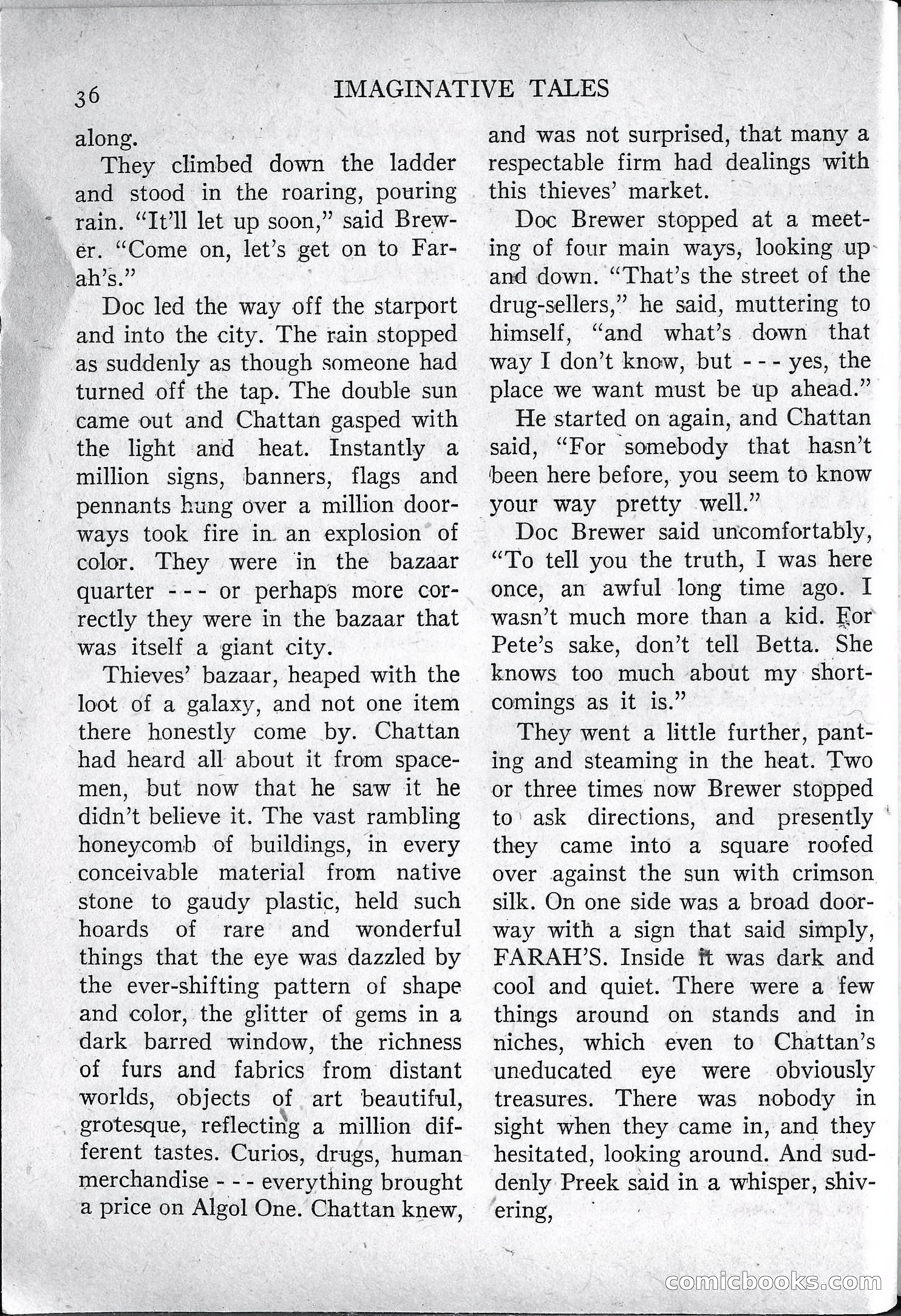 Imaginative Tales, March 1957 — page 36 of 132