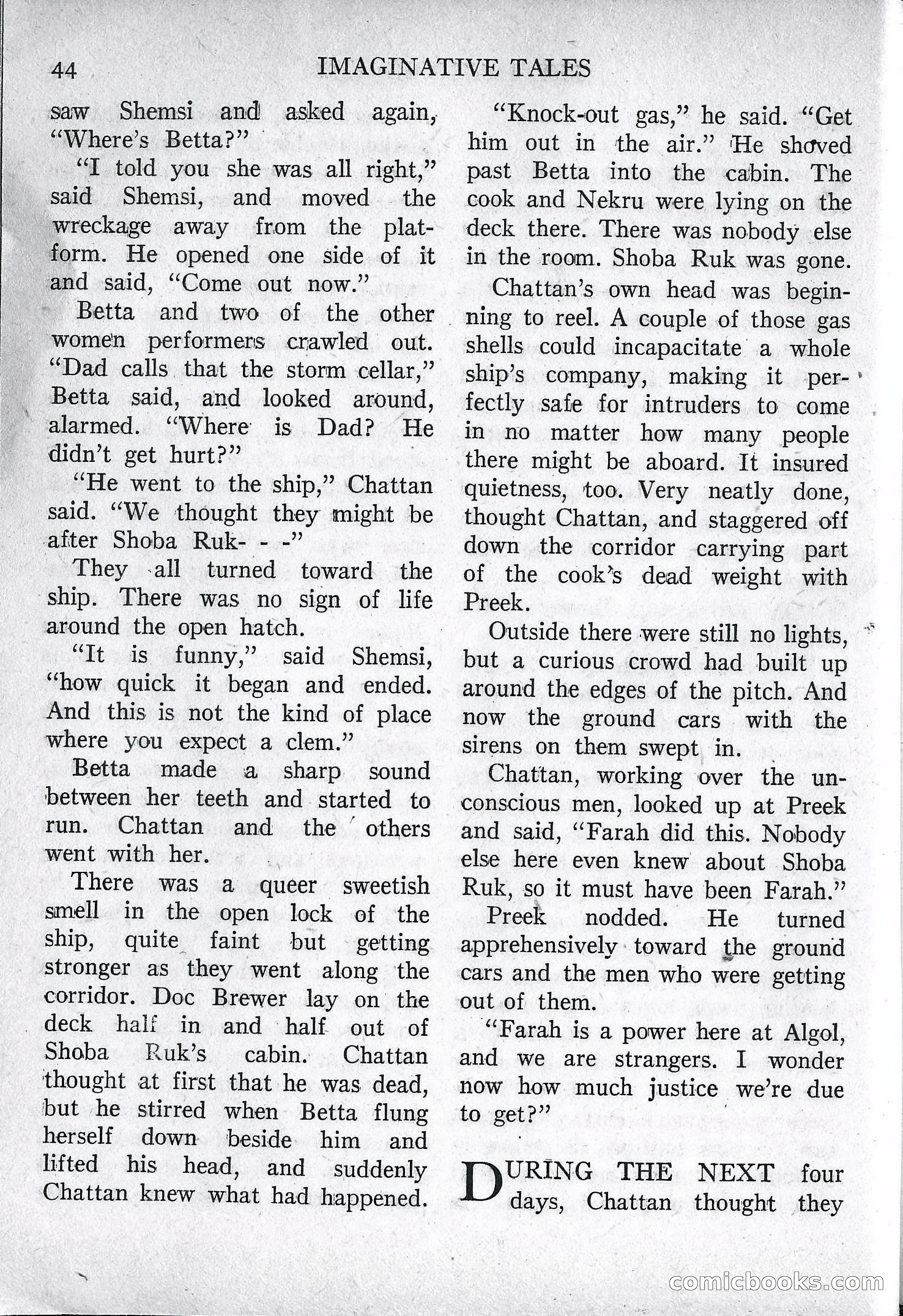 Imaginative Tales, March 1957 — page 44 of 132