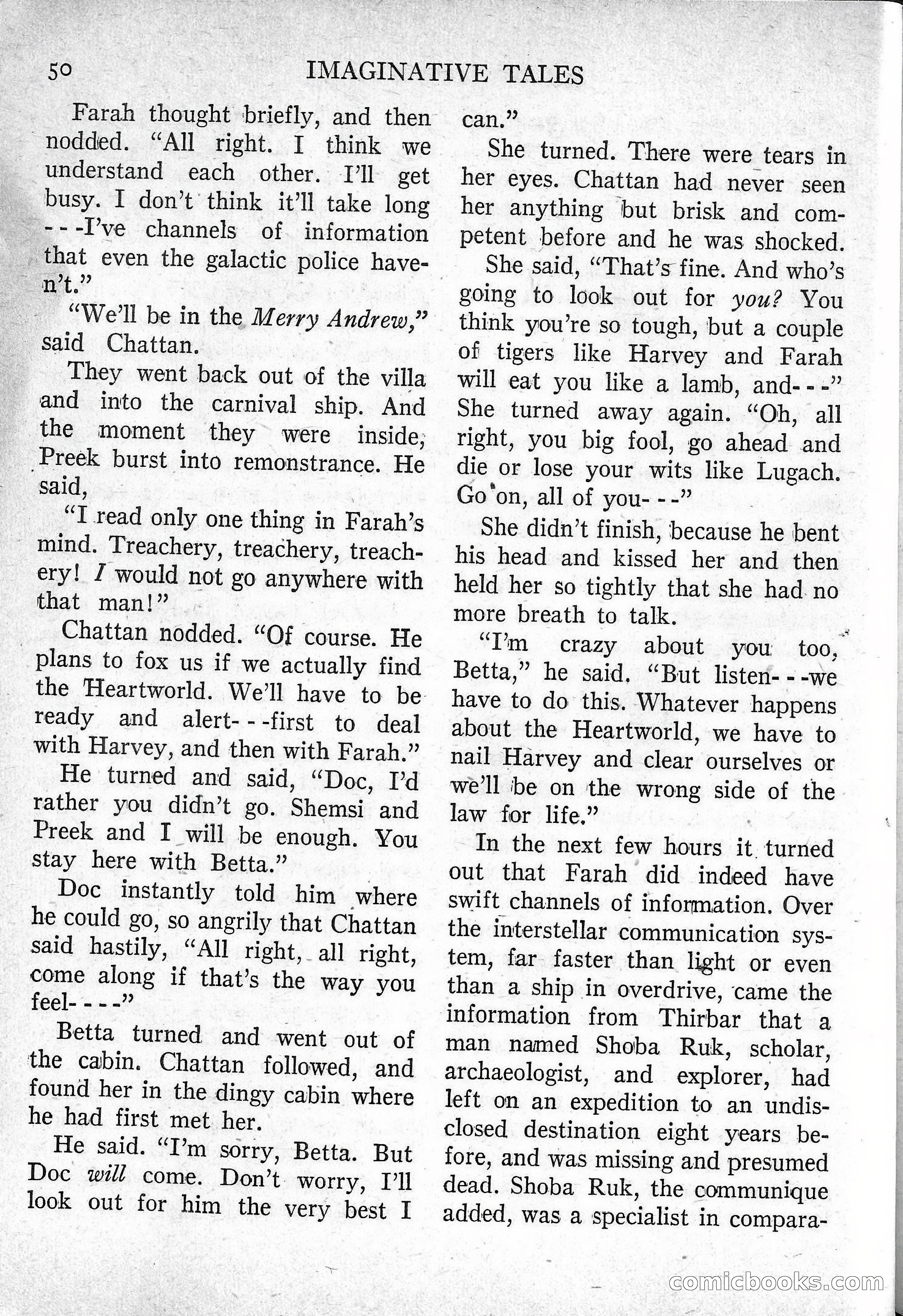 Imaginative Tales, March 1957 — page 50 of 132