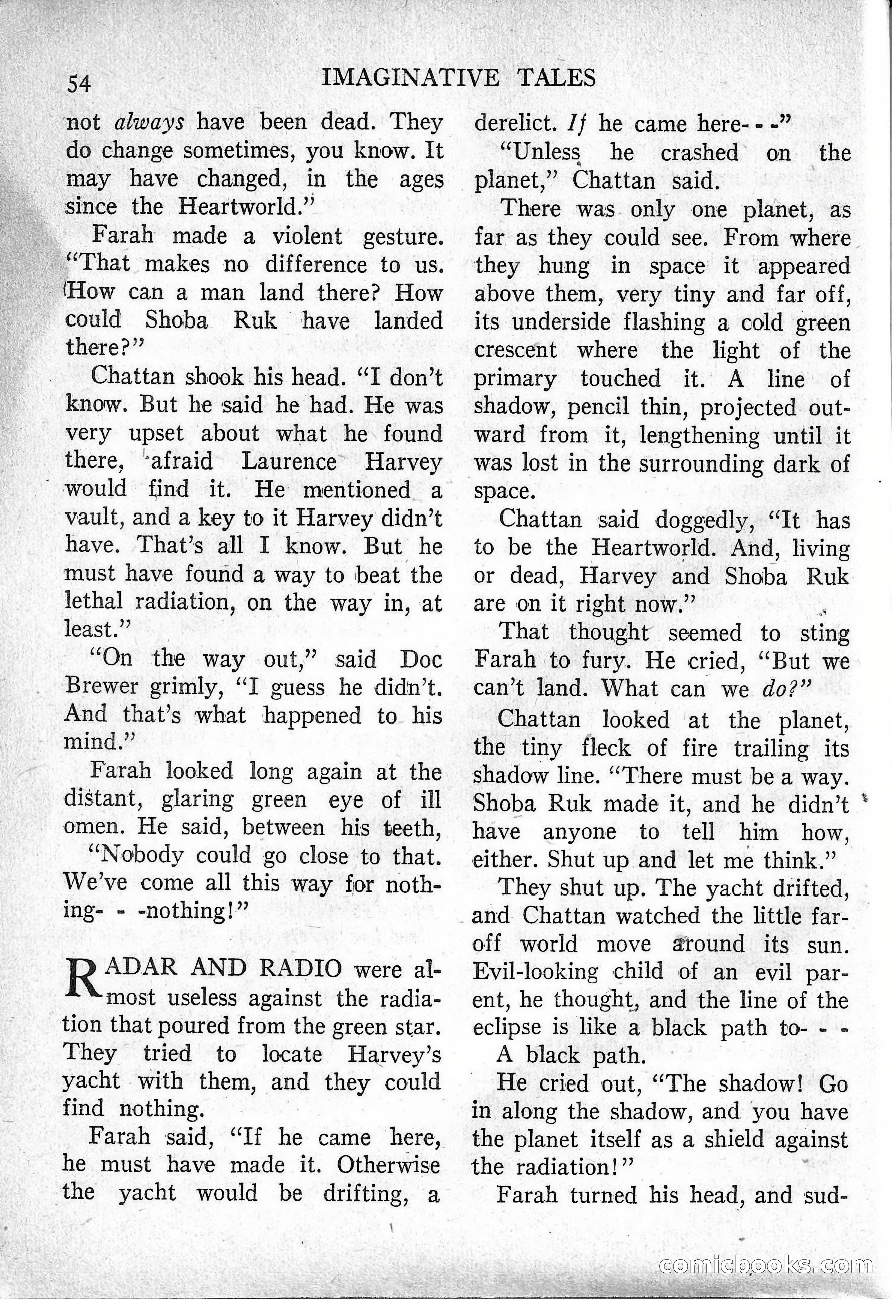 Imaginative Tales, March 1957 — page 54 of 132