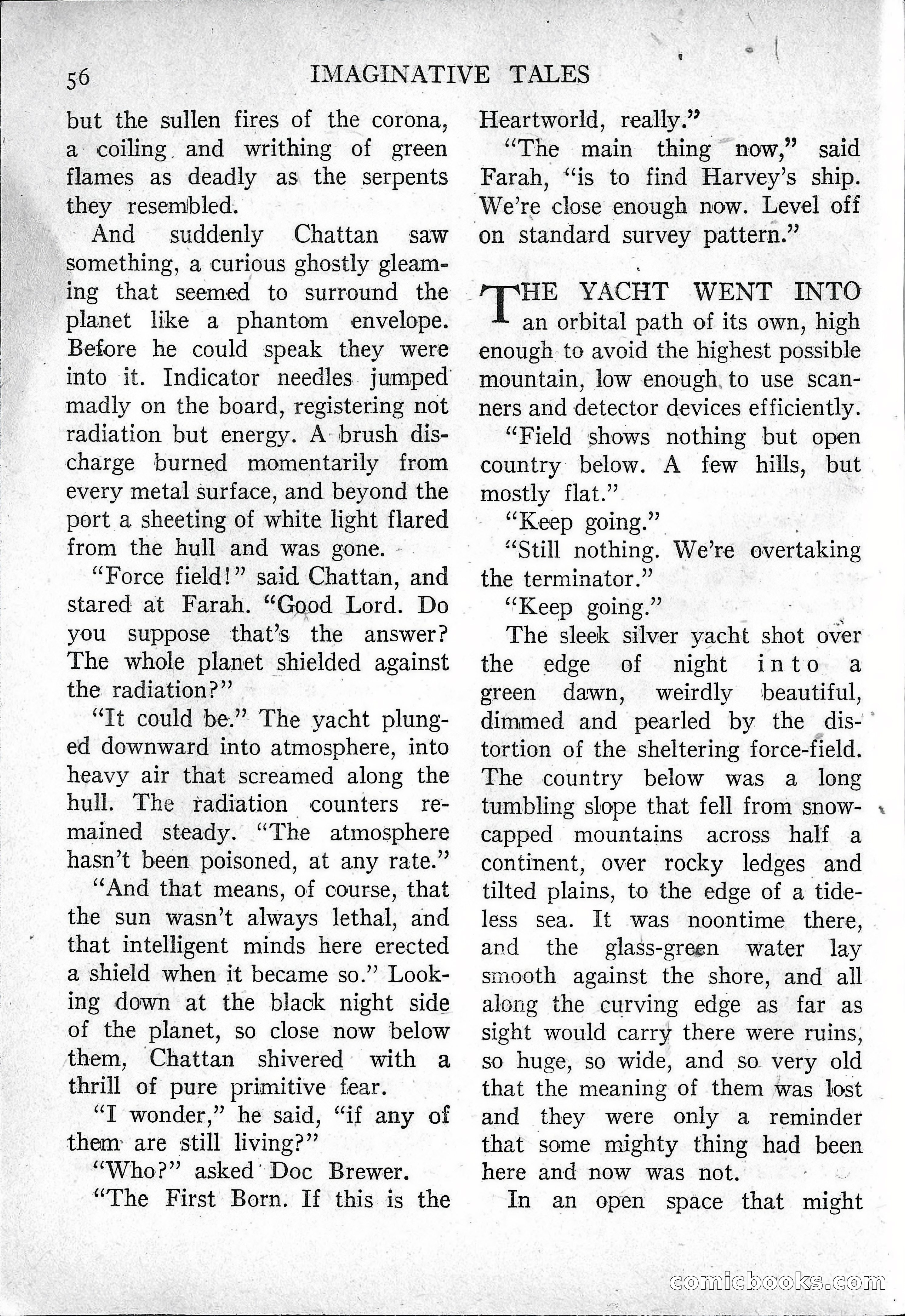 Imaginative Tales, March 1957 — page 56 of 132