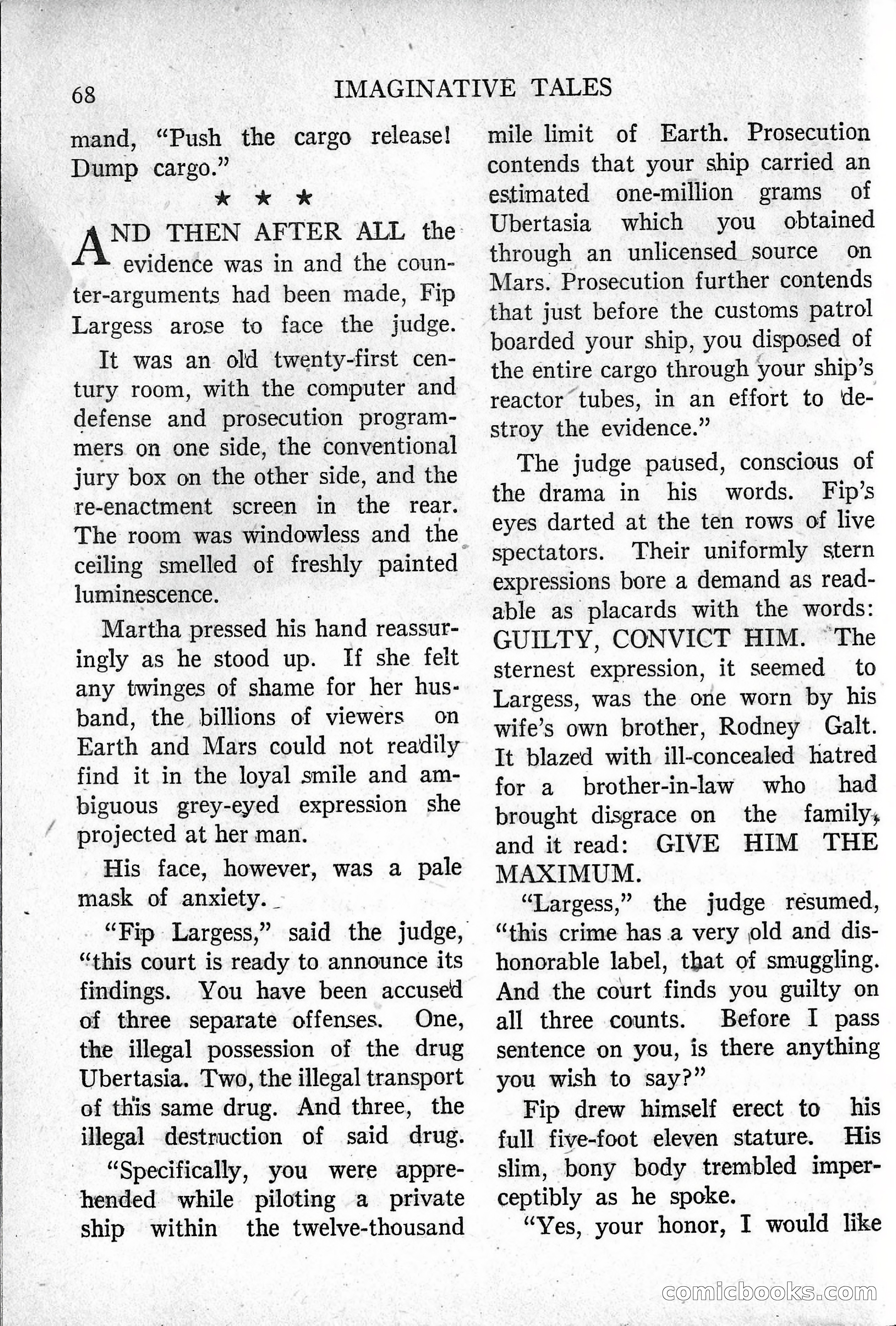 Imaginative Tales, March 1957 — page 68 of 132